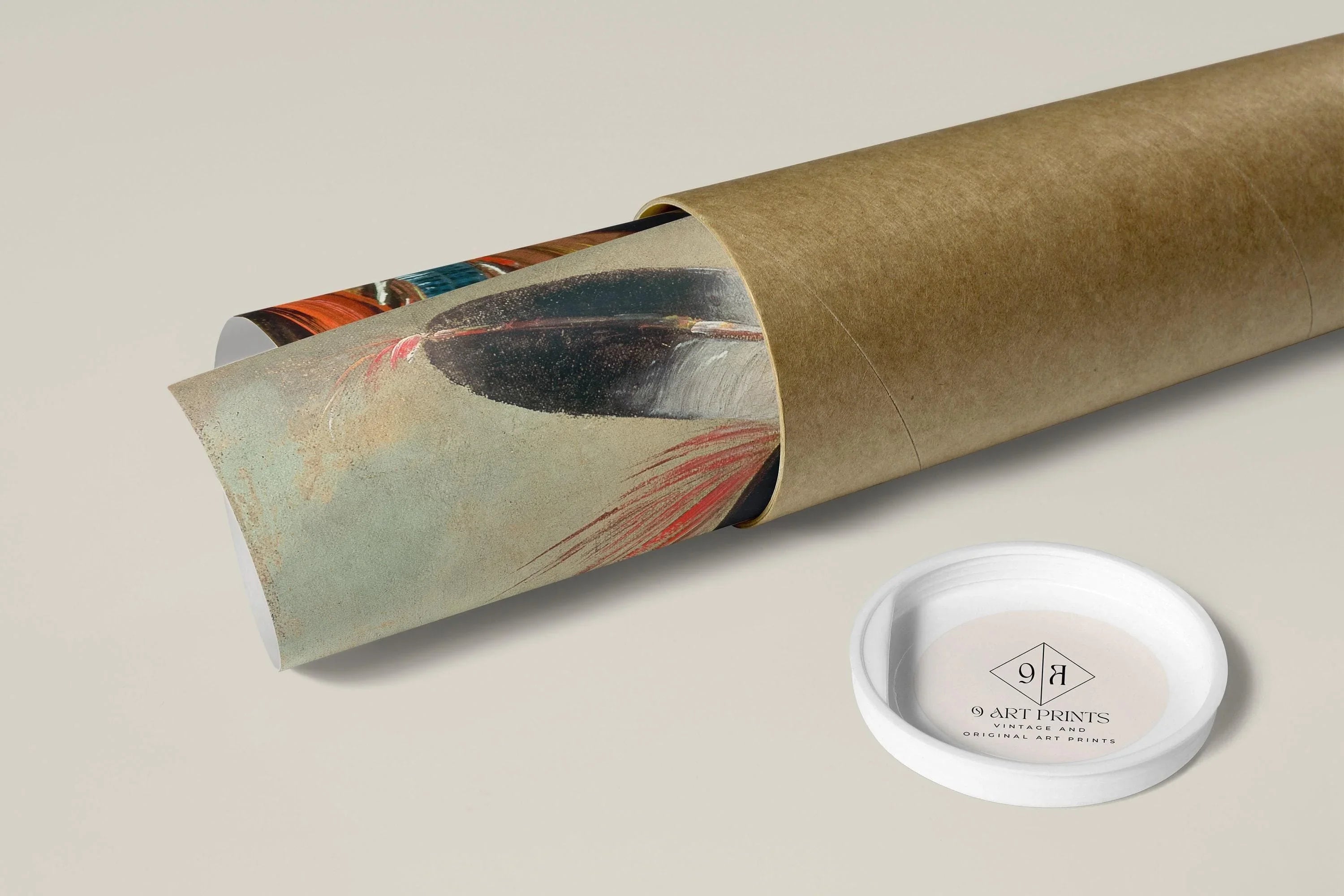 George Catlin - Blood Leader Stu - mick - o - s√∫cks | Famous Native American Aboriginal First Nations Art - 9ArtPrints