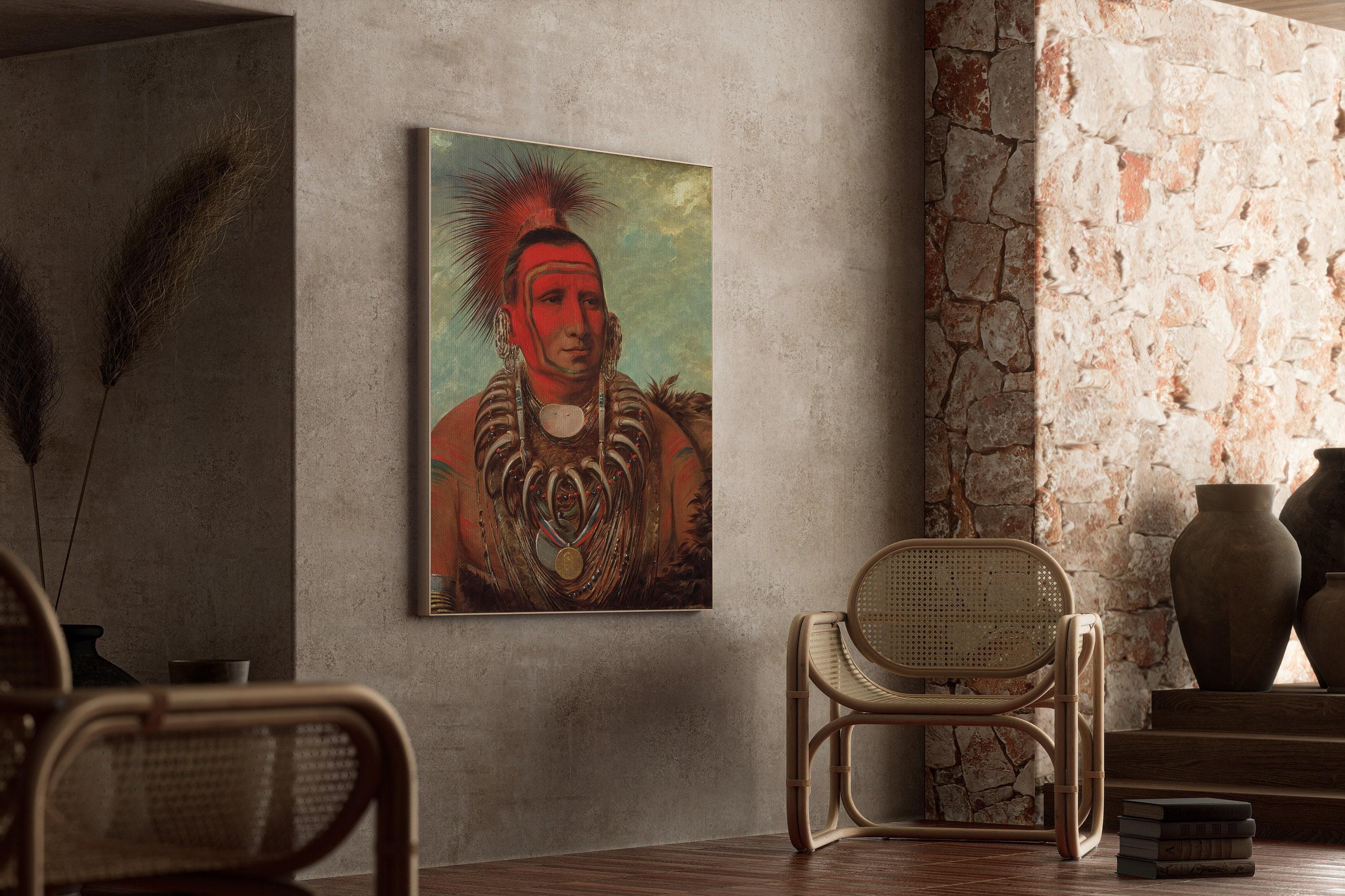 George Catlin Print: Little Wolf, Native American Portrait Art - 9ArtPrints