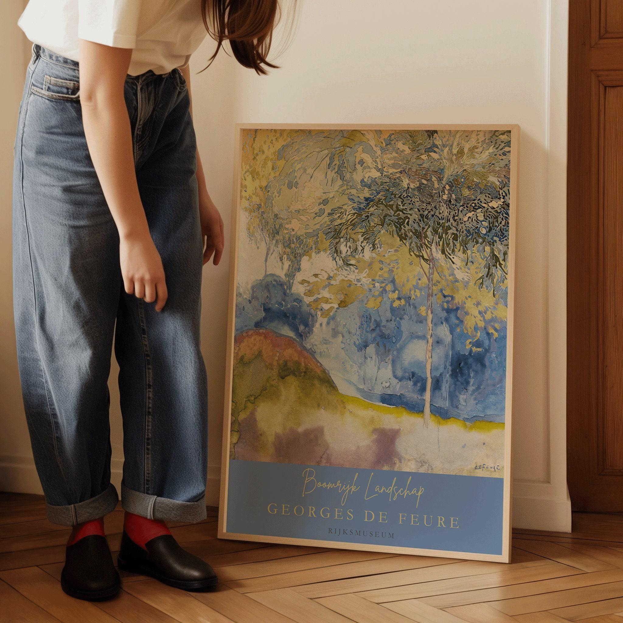 Georges de Feure - Boomrijk Landschap (Treerich Landscape) | Classic Impressionist Painting (available handframed or unframed) - 9ArtPrints