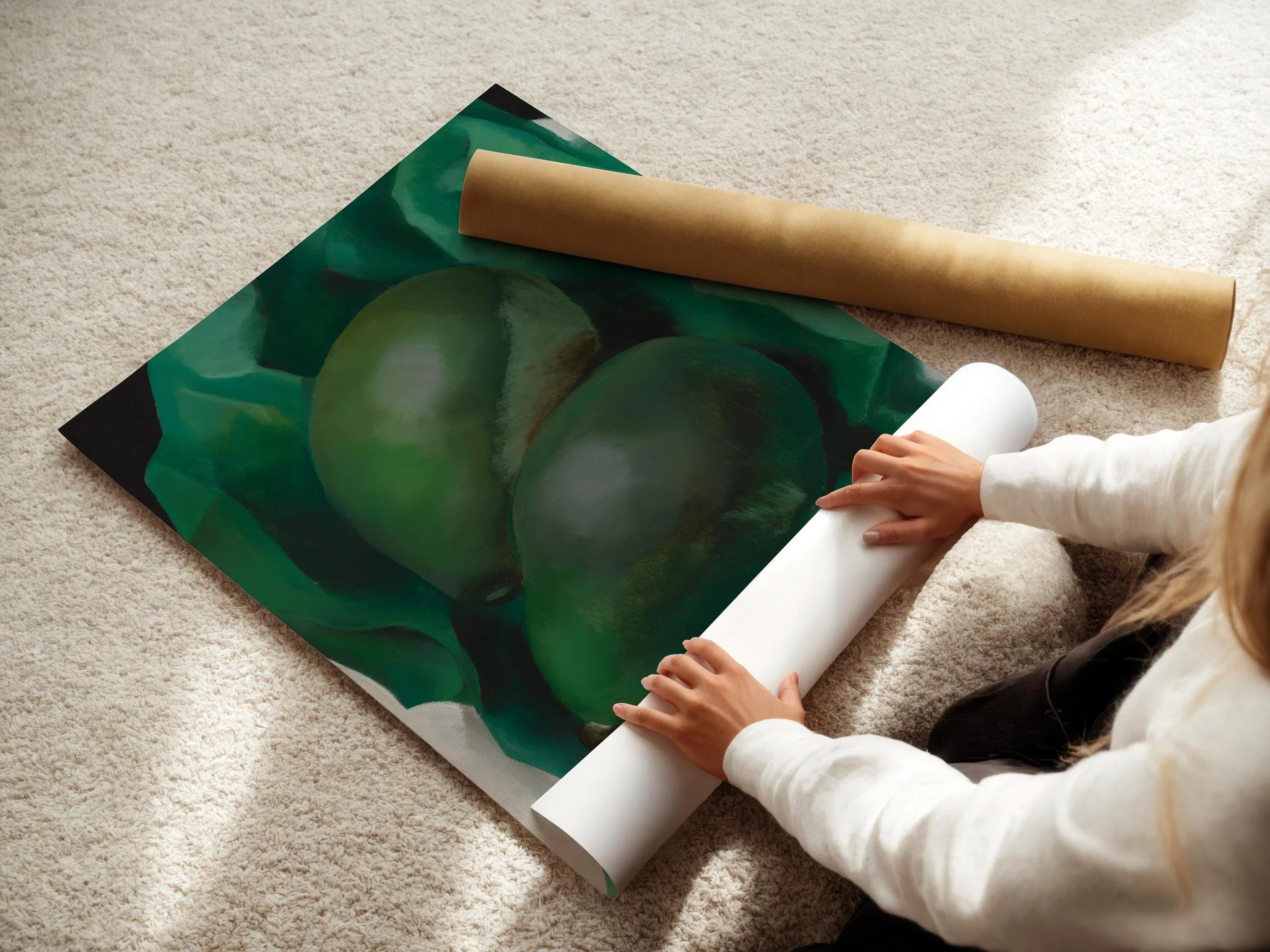 Georgia O'Keeffe - Alligator Pears | The Gorgeous, Intensely Green Painting in Glorious Giclee Print