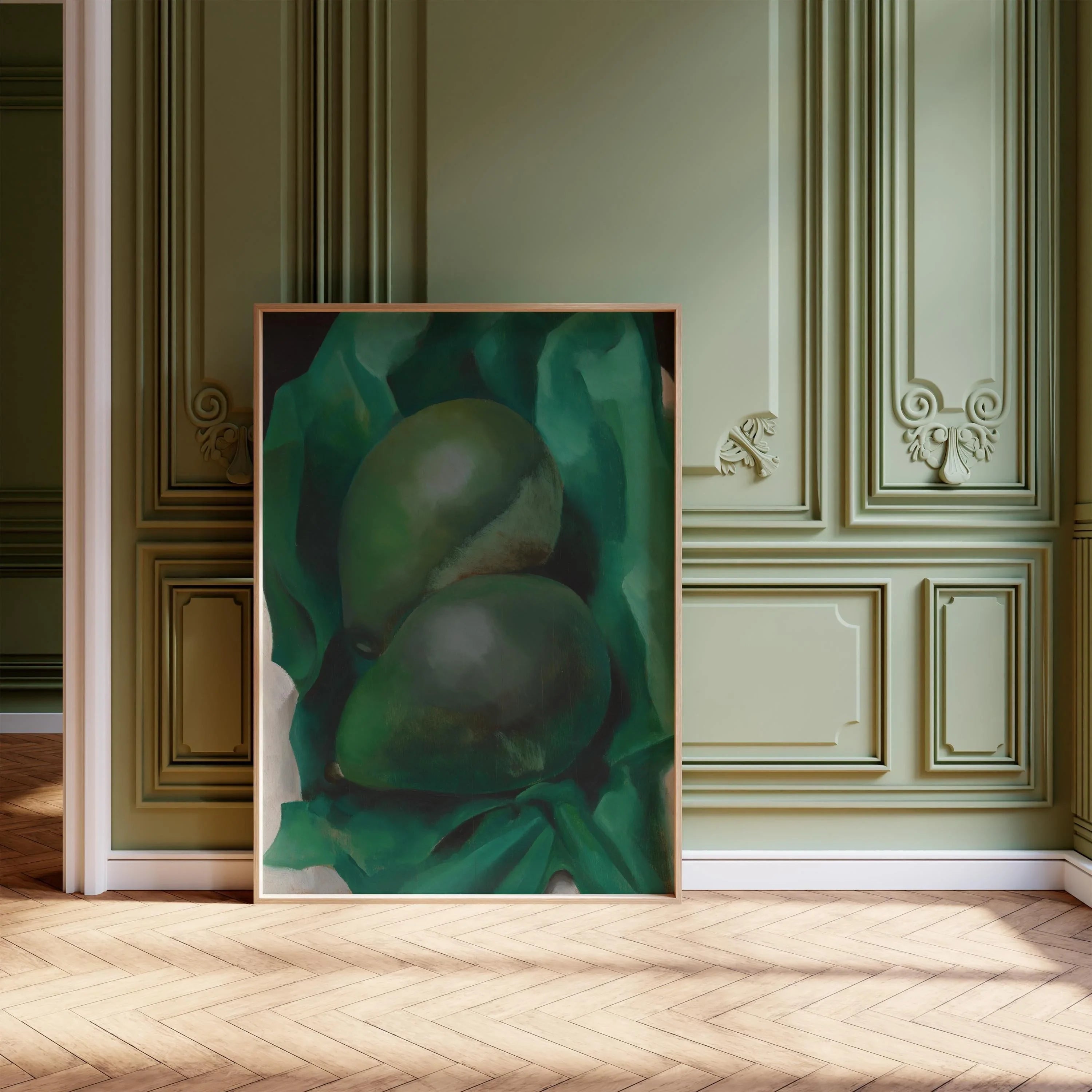 Georgia O'Keeffe - Alligator Pears | The Gorgeous, Intensely Green Painting in Glorious Giclee Print