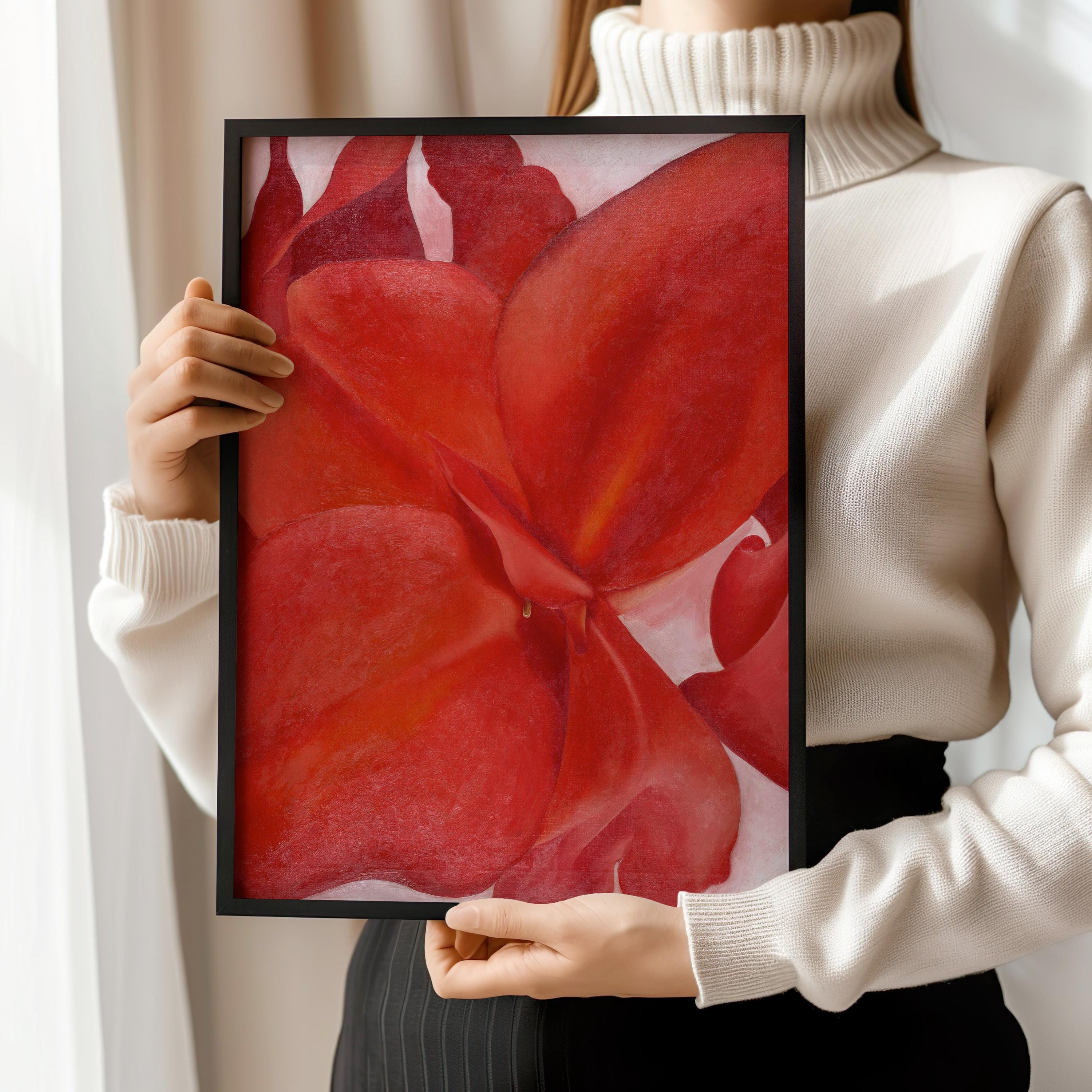 Georgia O'Keeffe - Red Cannas | The Astonishing Flower Painting in Glorious Giclée Print (available handframed or unframed) - 9ArtPrints