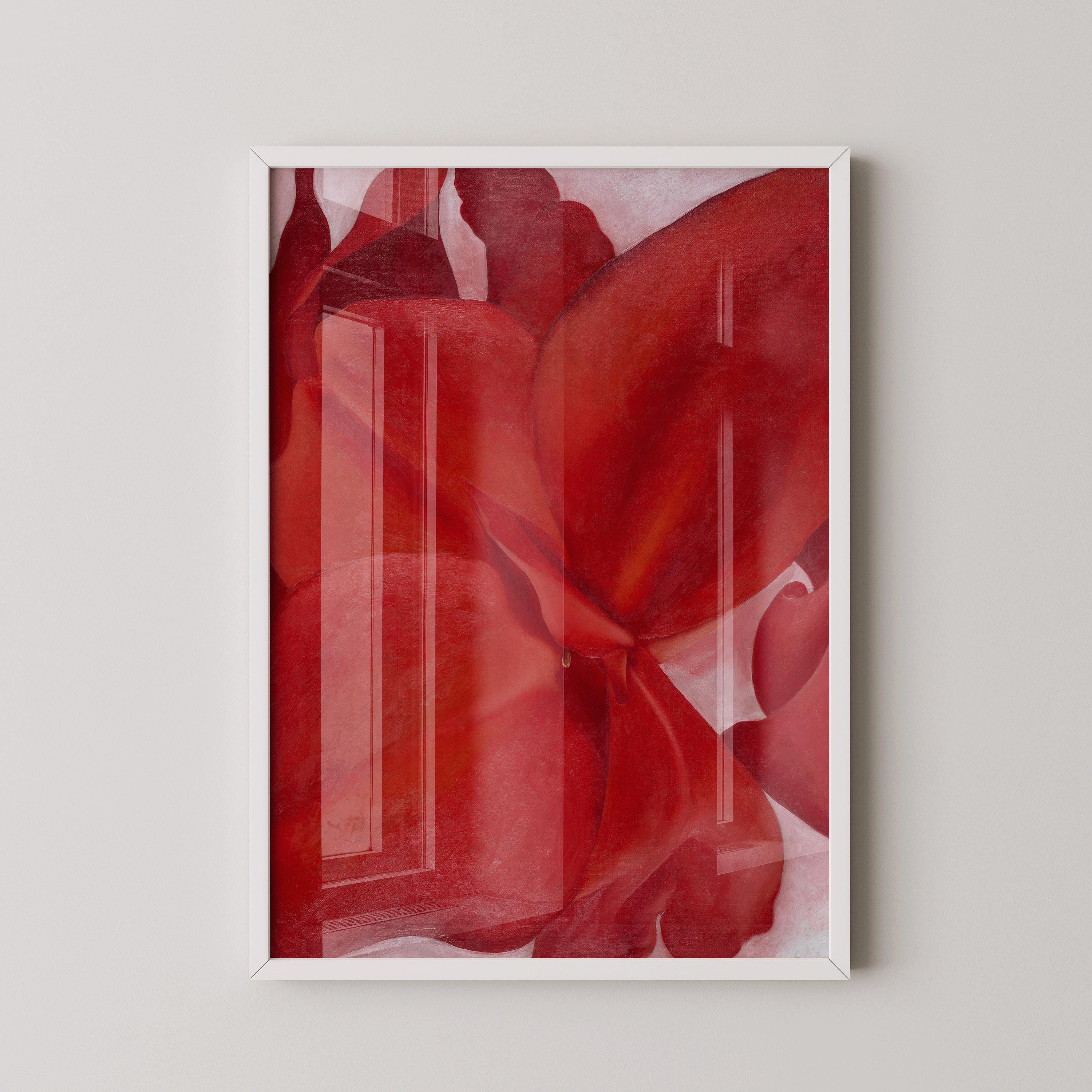 Georgia O'Keeffe - Red Cannas | The Astonishing Flower Painting in Glorious Giclée Print (available handframed or unframed) - 9ArtPrints