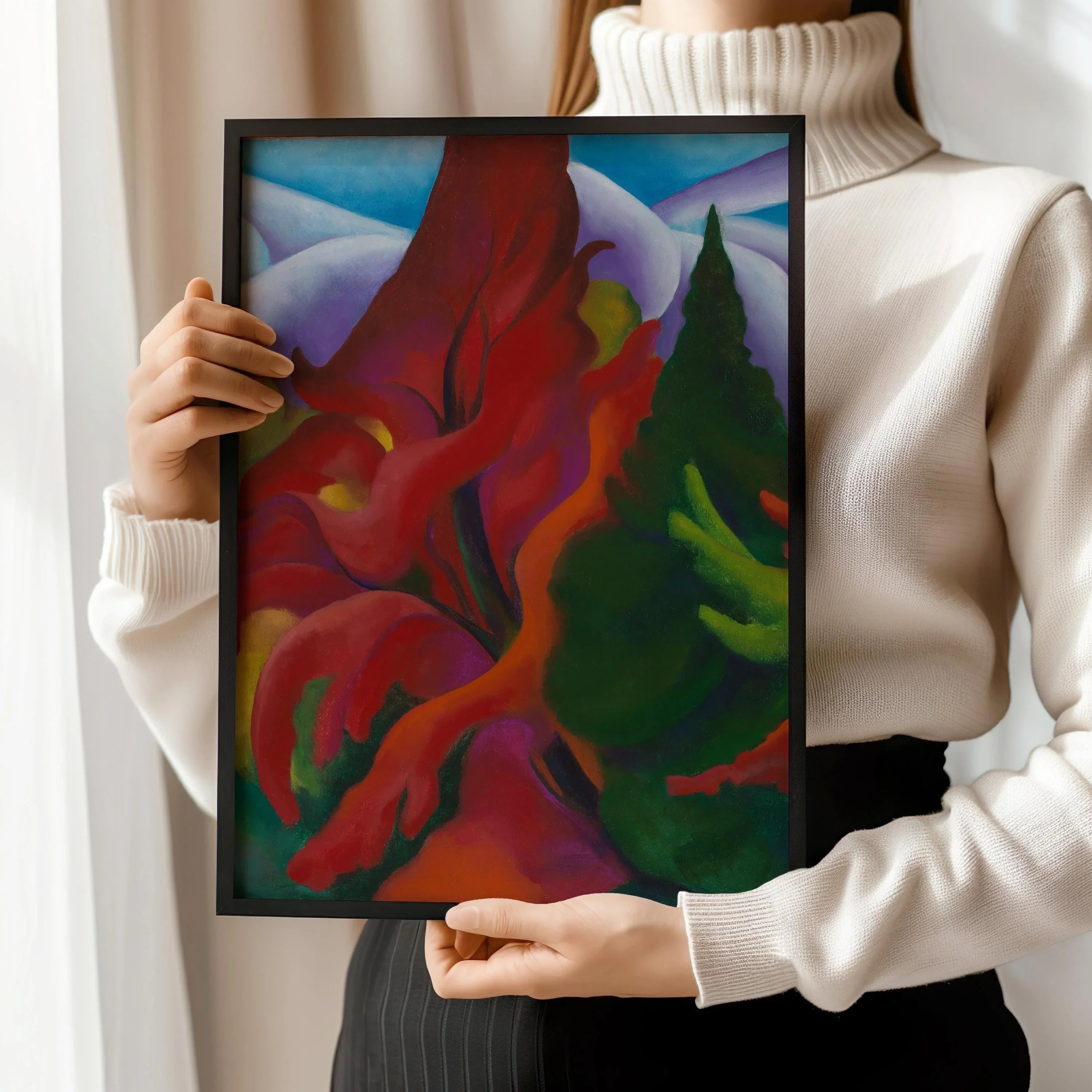 Georgia O'Keeffe - Trees in Autumn | The Astonishing Painting in Glorious Giclee Print