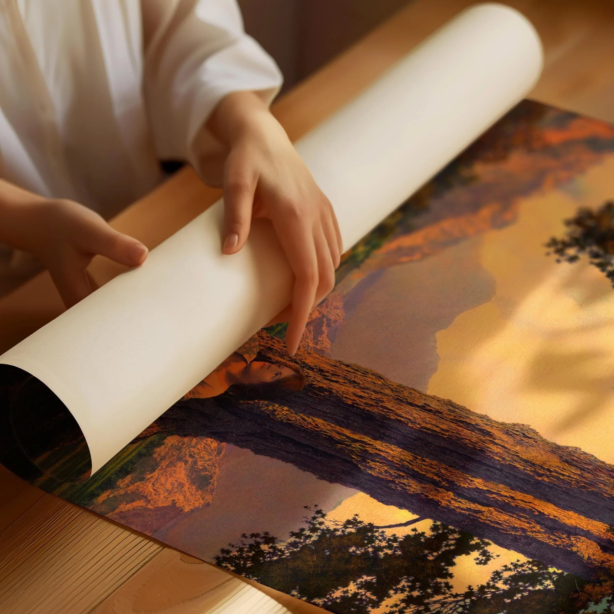 Golden Reverie on the Hilltop | A Dreamy, Light - Drenched Maxfield Parrish Masterpiece | Vintage Art Print