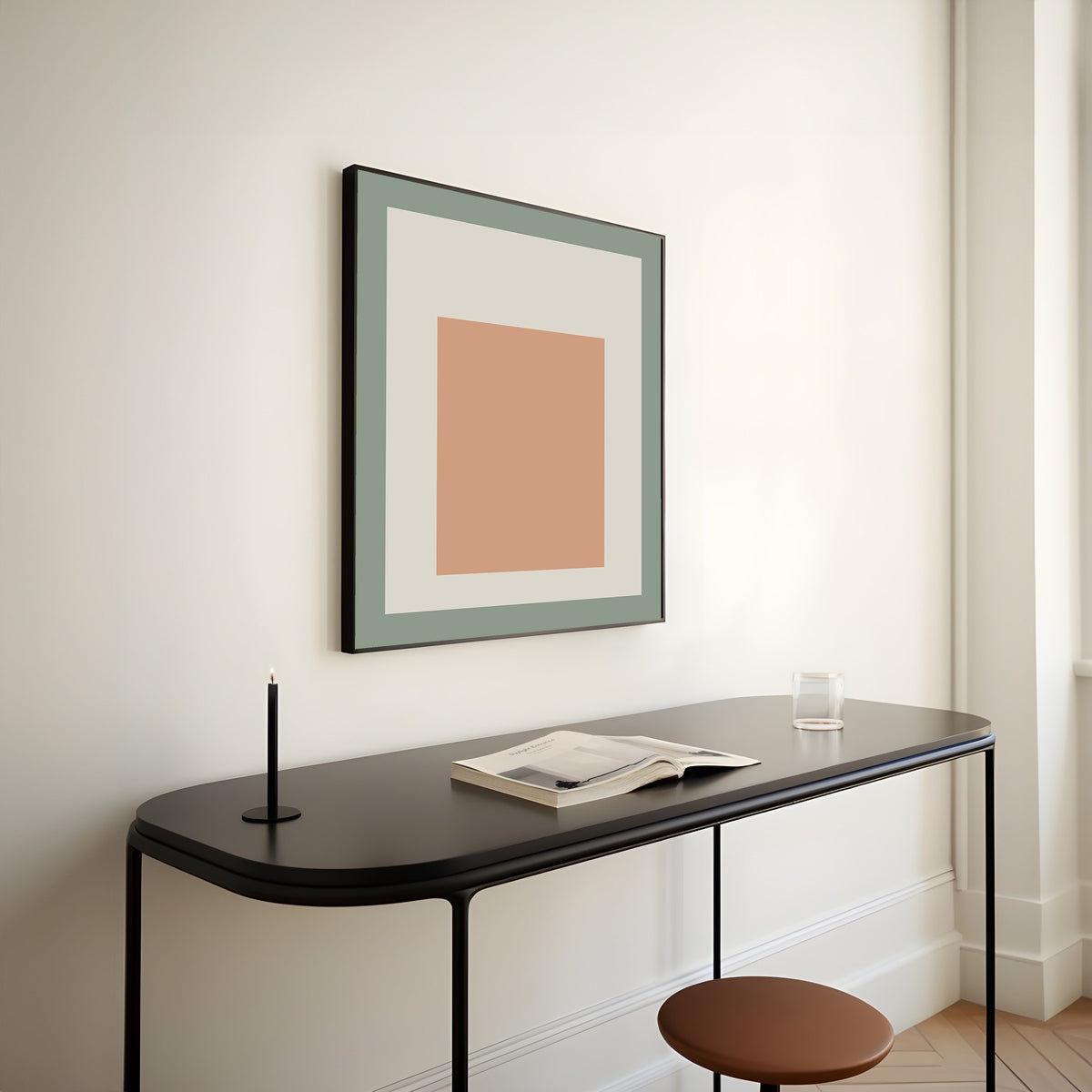 Grass Jelly — Homage to the Square | Mid-Century Modern Art Print - 9ArtPrints
