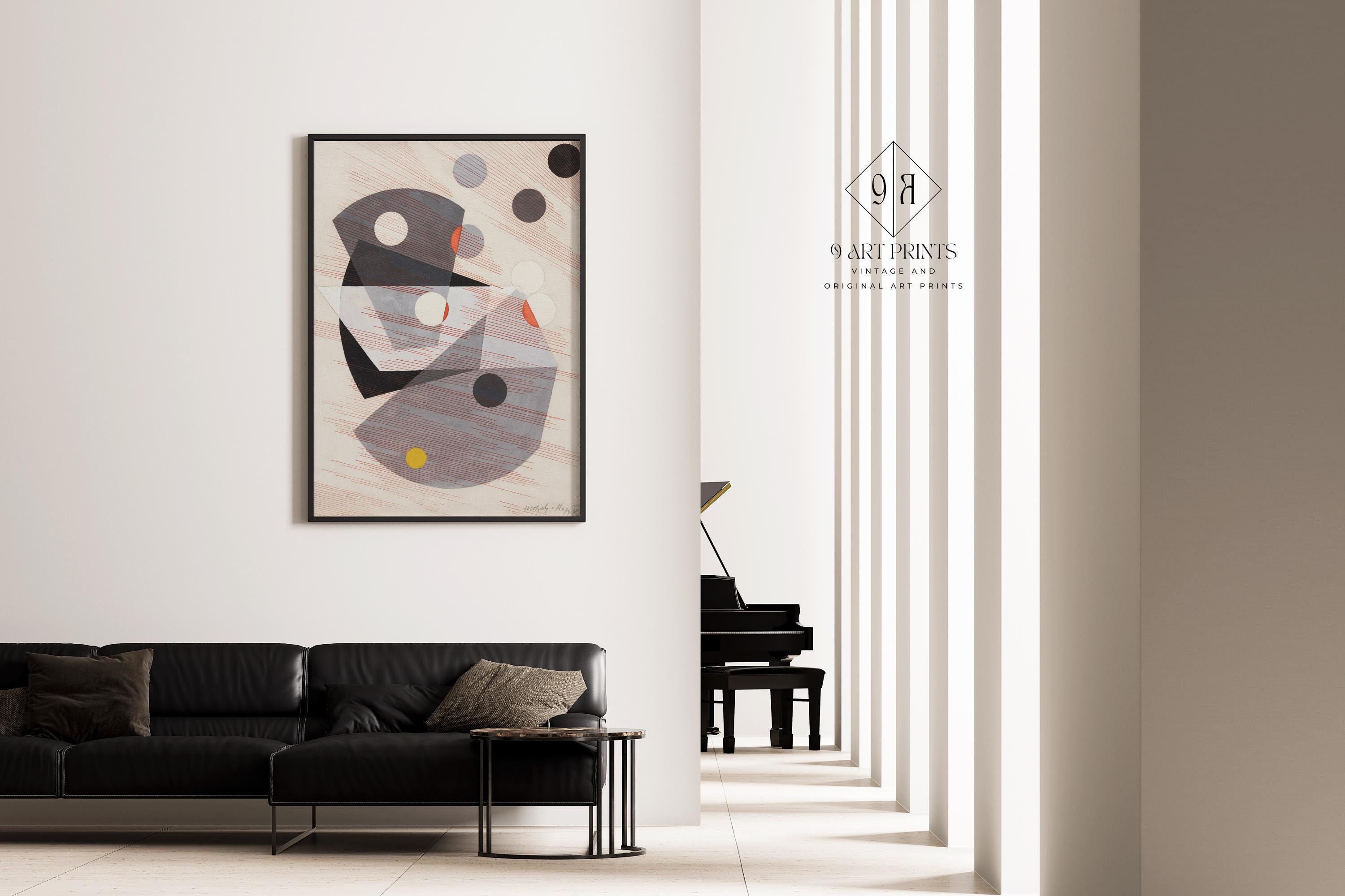 Grey Overlappings - László Moholy - Nagy Art PRINT | Vintage Bauhaus Poster Mid - Century Modern Art Print
