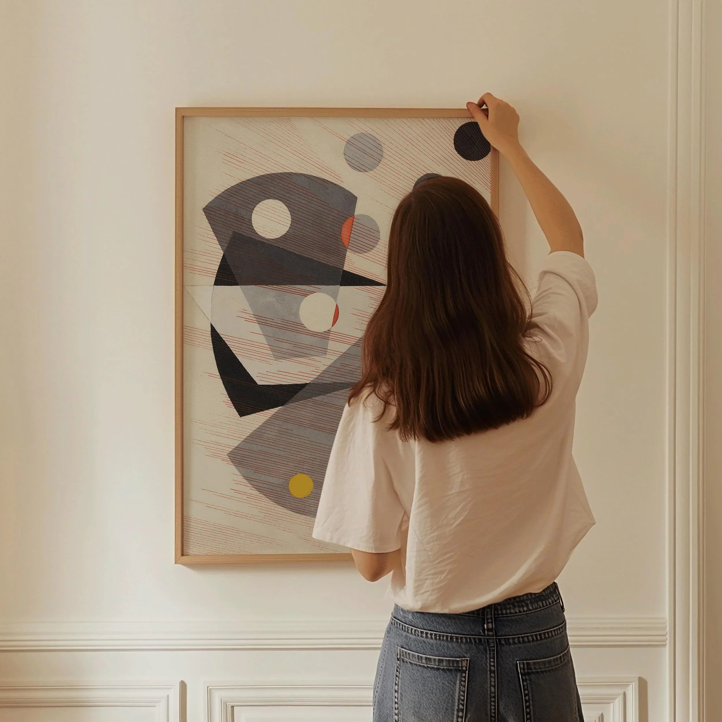 Grey Overlappings - László Moholy - Nagy Art PRINT | Vintage Bauhaus Poster Mid - Century Modern Art Print