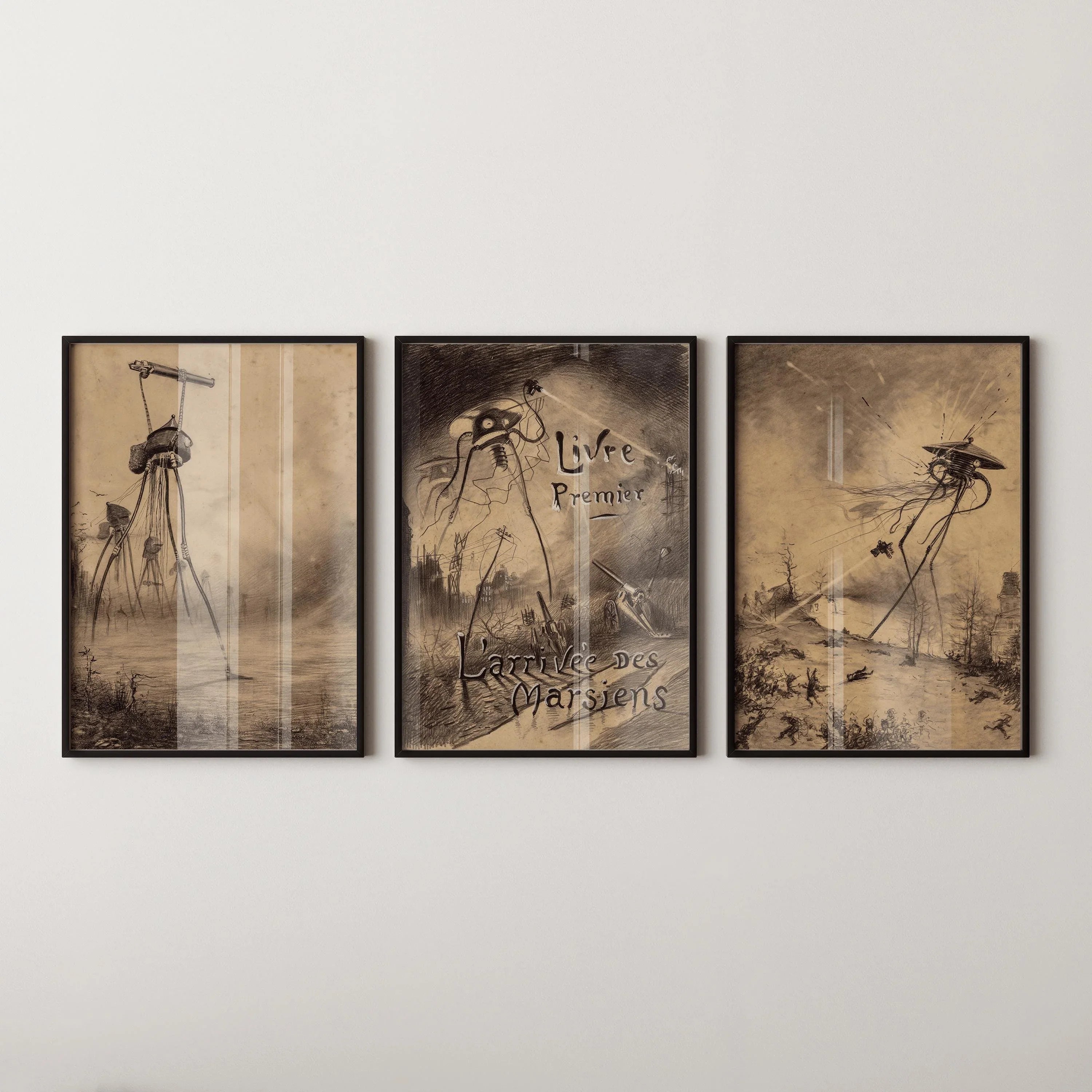 Guillermo Correa - War of the Worlds| Vintage Sci Fi Illustration Posters available framed - 9ArtPrints