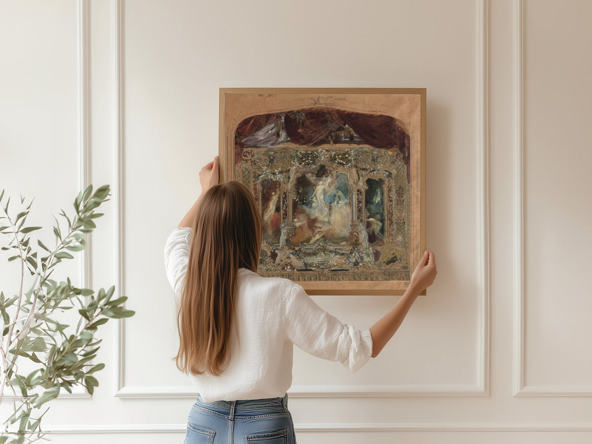 Gustav Klimt — Design for the Theatre Curtain in Reichenberg | Fine Art Print - 9ArtPrints