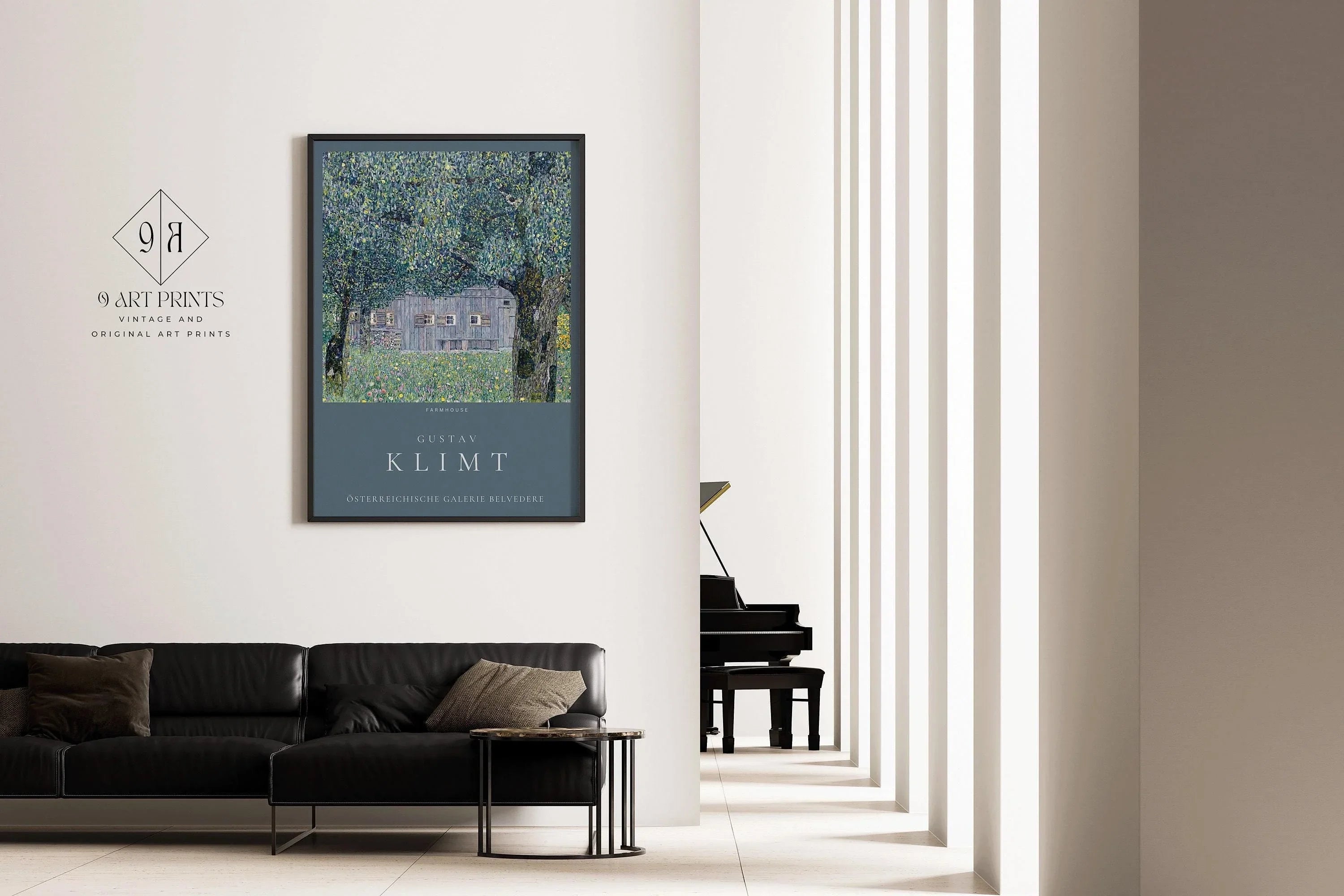 Gustav Klimt - Farmhouse | Famous Vintage Painting (available handframed or unframed) - 9ArtPrints