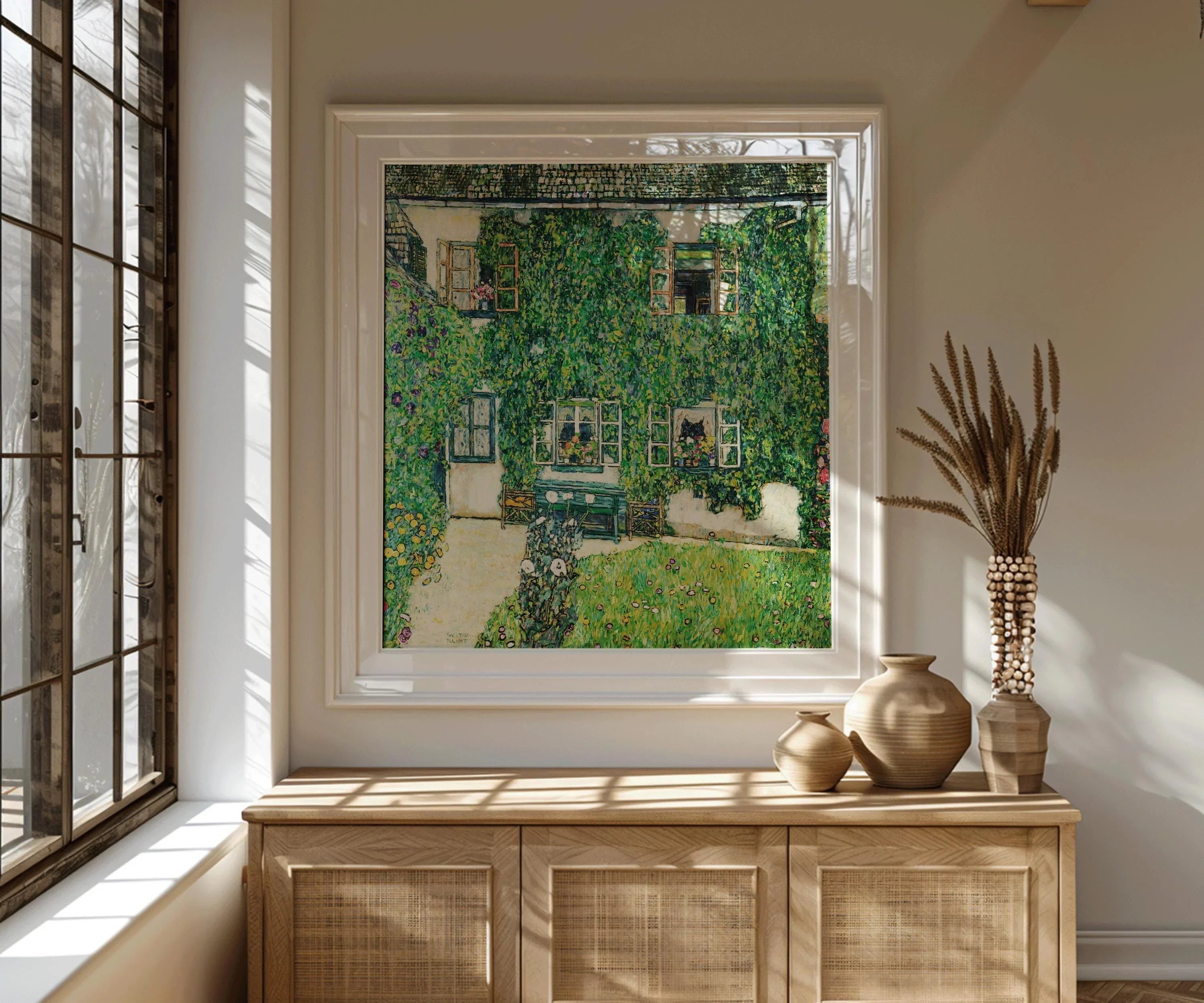 Gustav Klimt - Forester Garden | The Legendary Vintage Painting in Green (available handframed or unframed) 1x1 - 9ArtPrints
