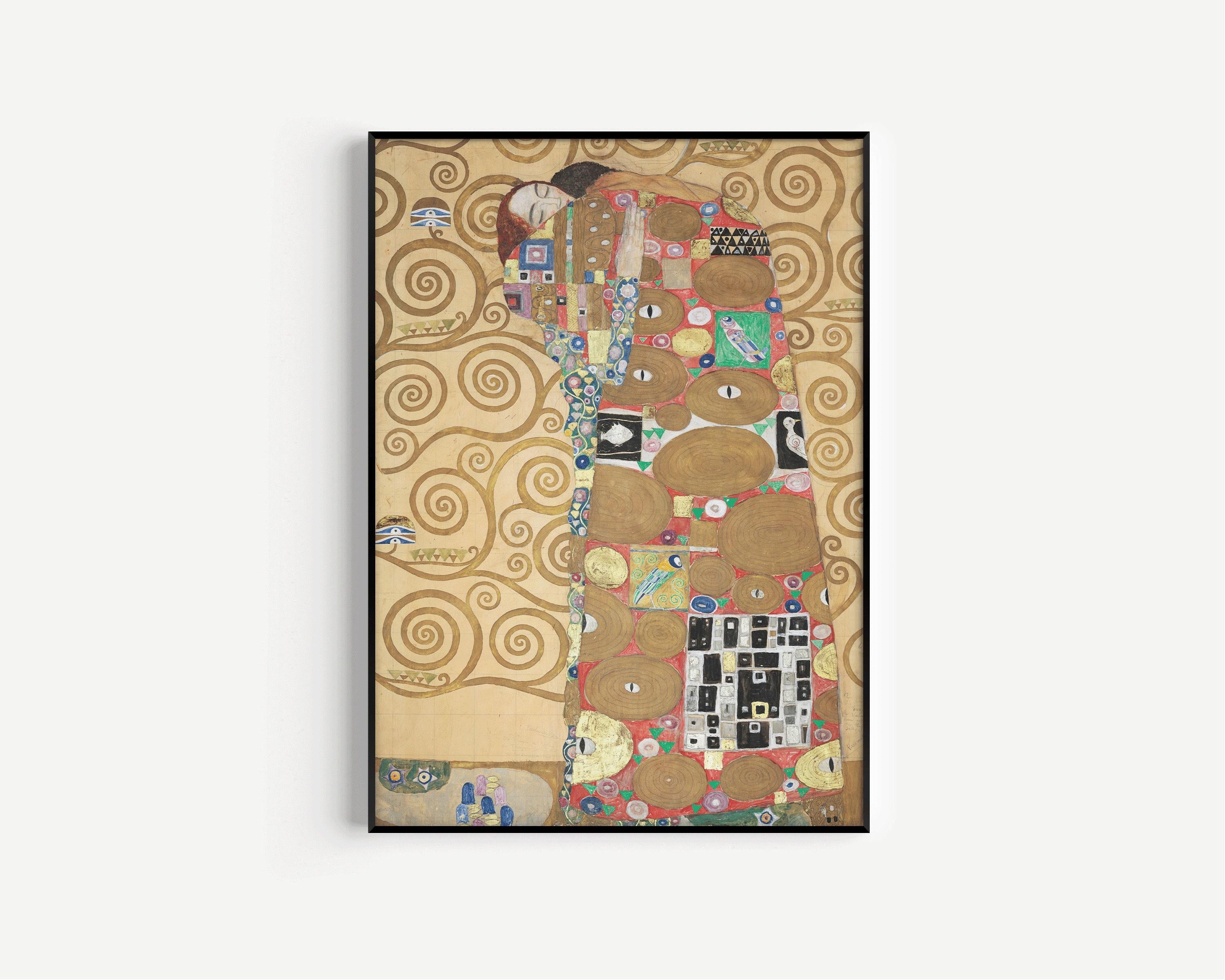 Gustav Klimt STATEMENT TRIO Paintings | The Embrace Adele Bloch Bauer The Kiss | Famous Iconic Painting Available framed - 9ArtPrints