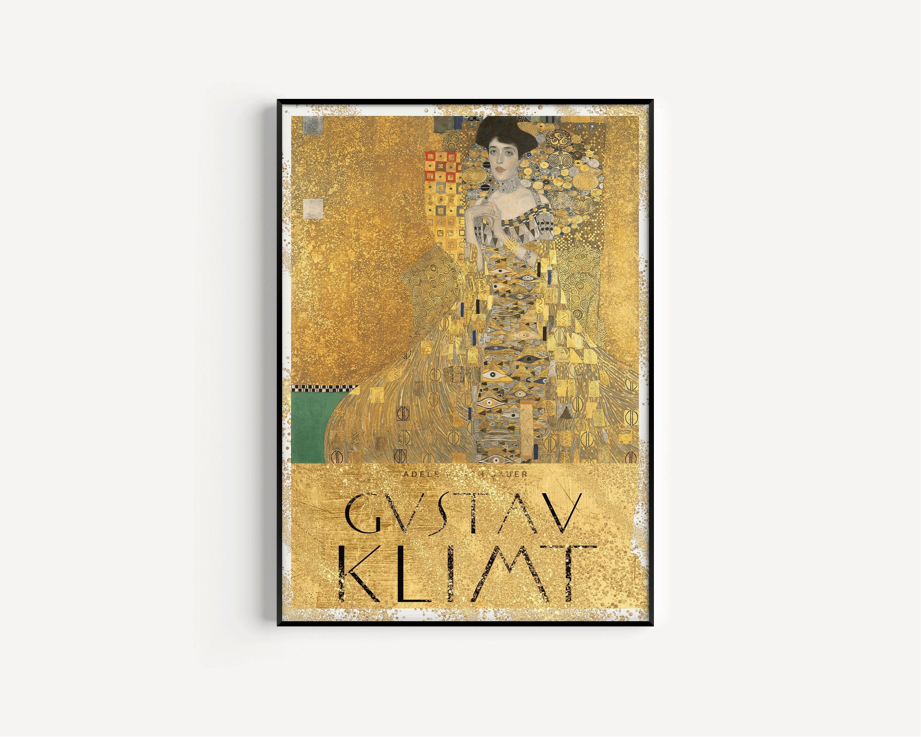 Gustav Klimt STATEMENT TRIO Paintings | The Embrace Adele Bloch Bauer The Kiss | Famous Iconic Painting Available framed - 9ArtPrints