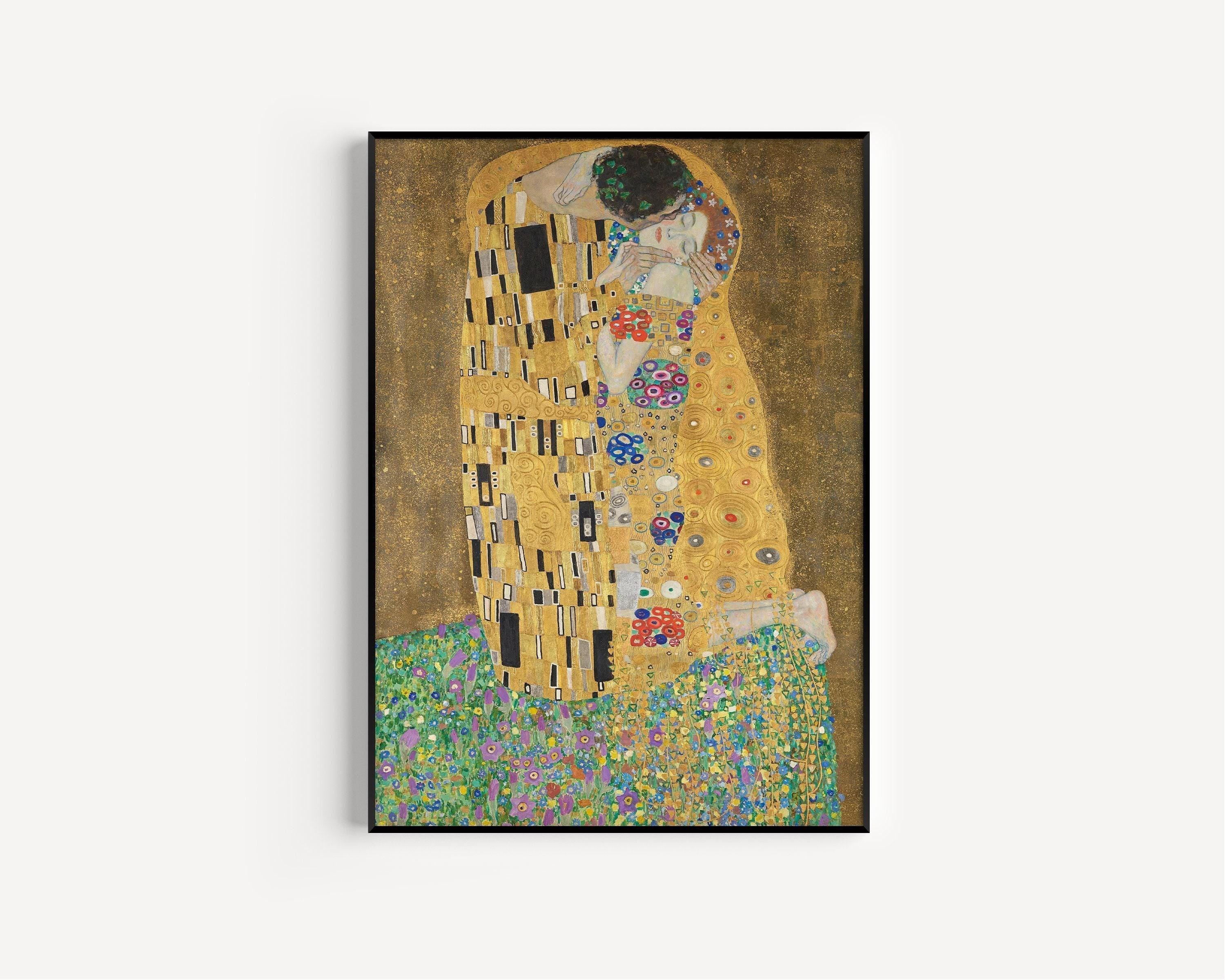 Gustav Klimt - The Kiss | Famous Vintage Painting