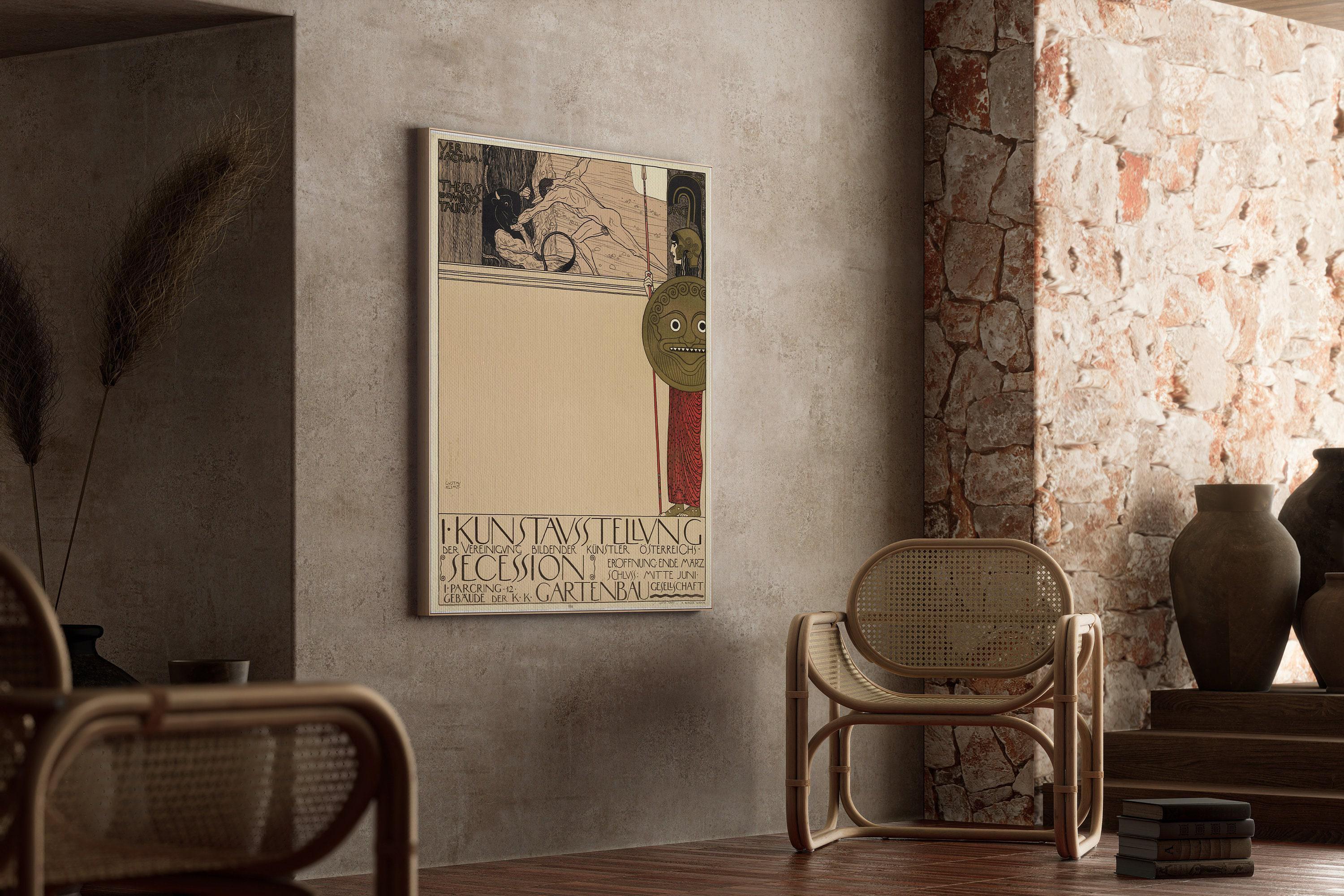 Gustav Klimt - Vienna Secession | Famous Vintage Art Exhibition Poster