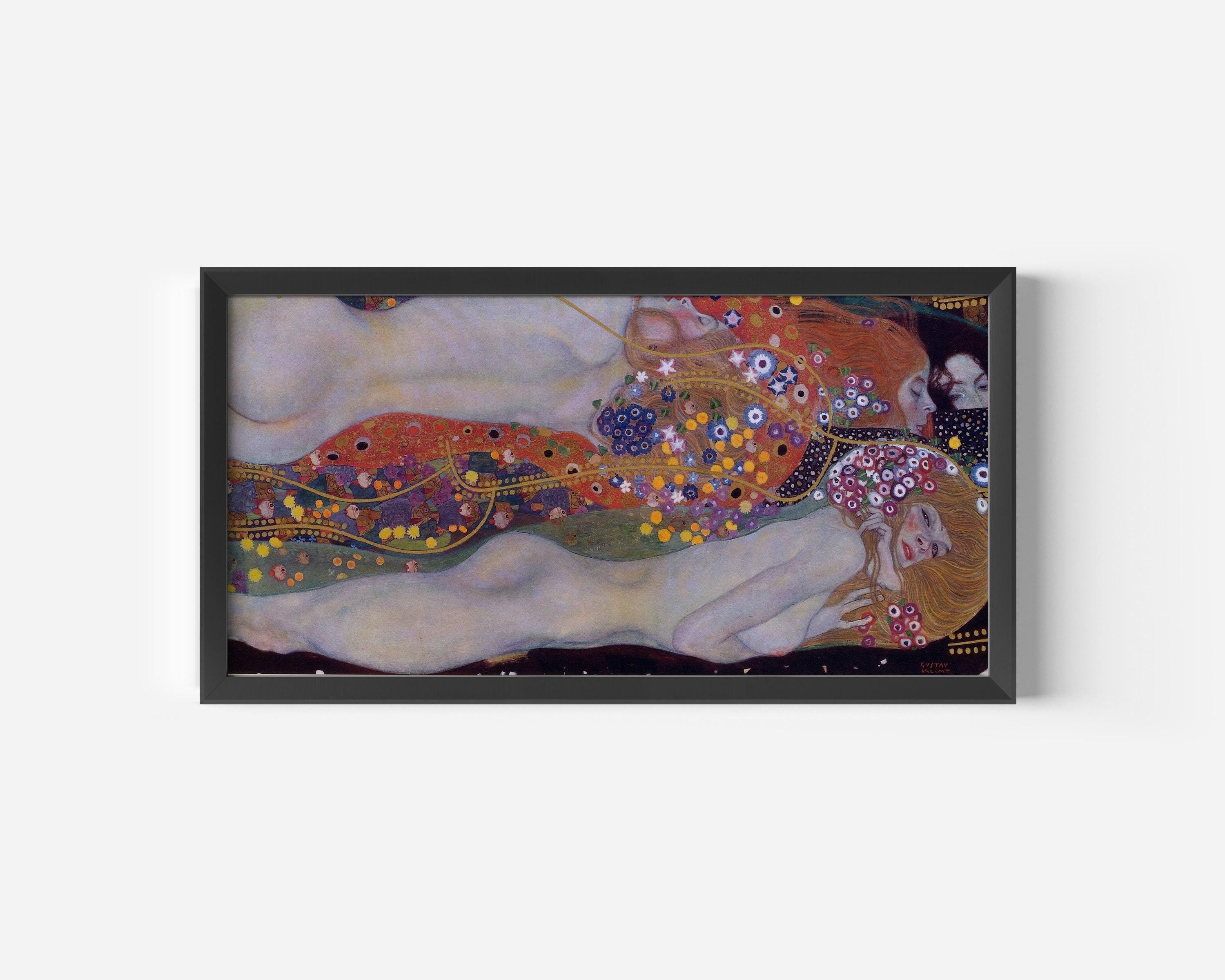 Gustav Klimt - Water Serpents II | Vintage Wide Panoramic Art (available handframed or unframed) 2x1 - 9ArtPrints