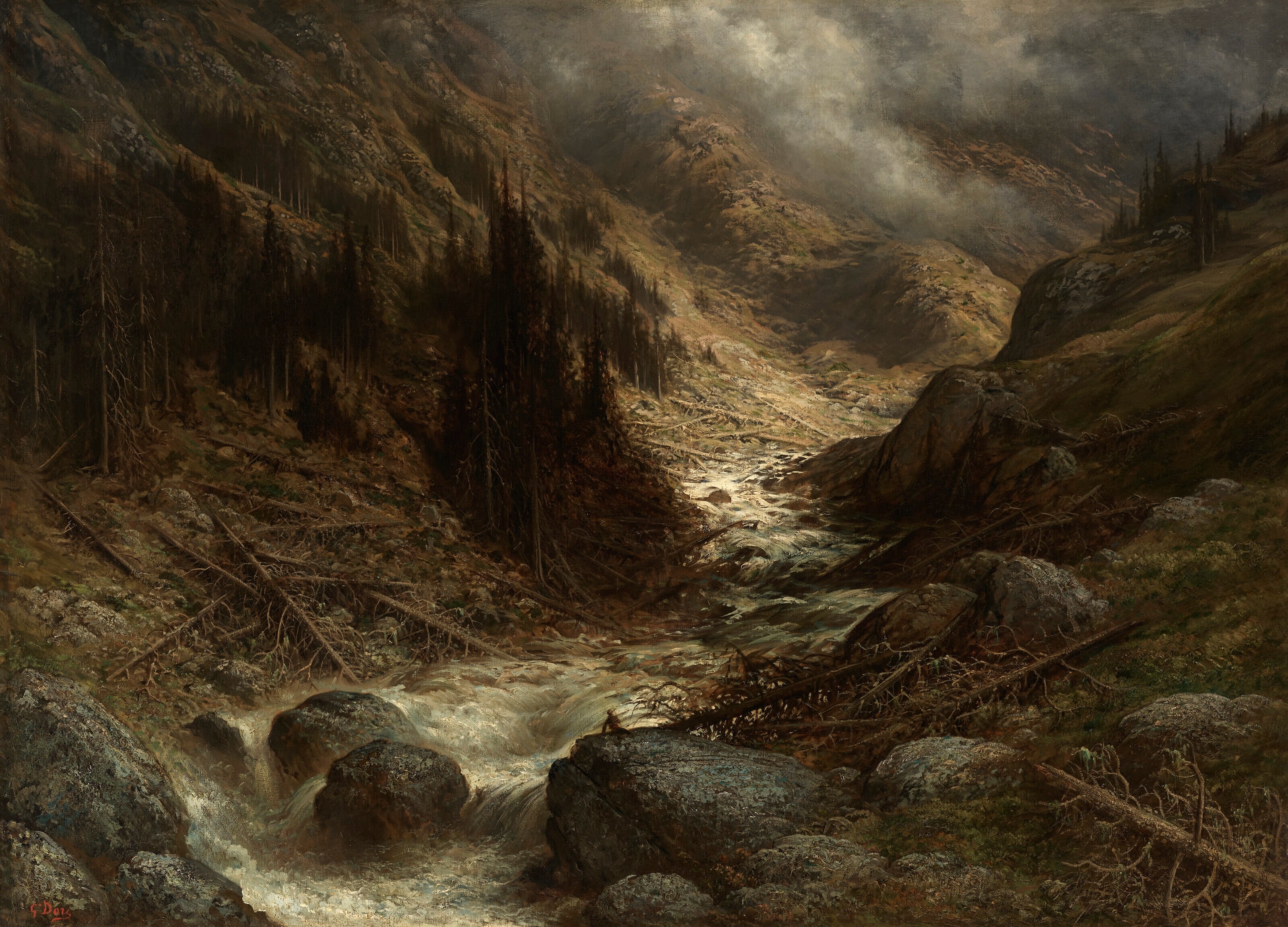 Gustave Doré — A Torrent in the Engadine | Fine Art Print - 9ArtPrints