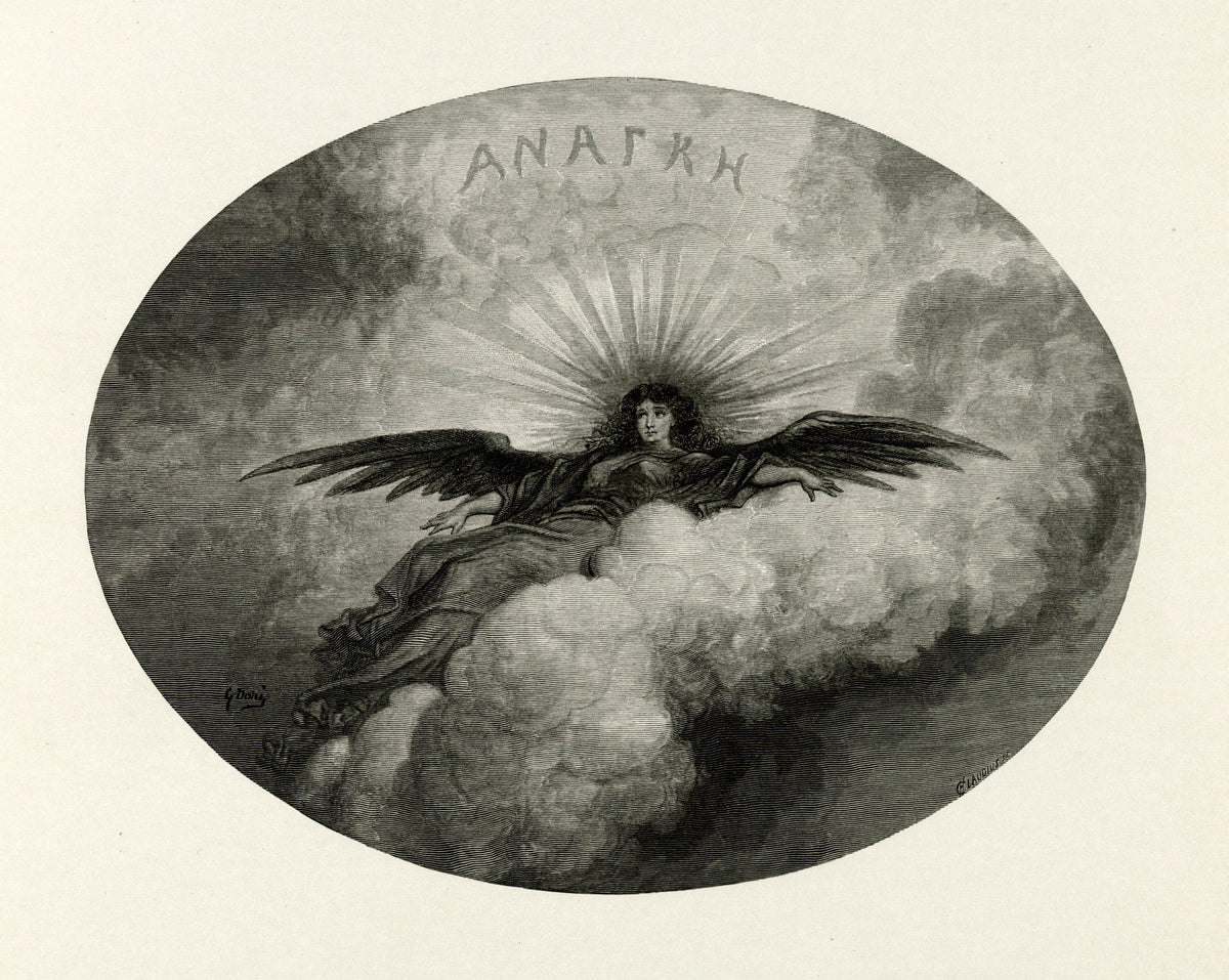 Gustave Doré — Anagke (title vignette) | Gothic Illustration Print - 9ArtPrints