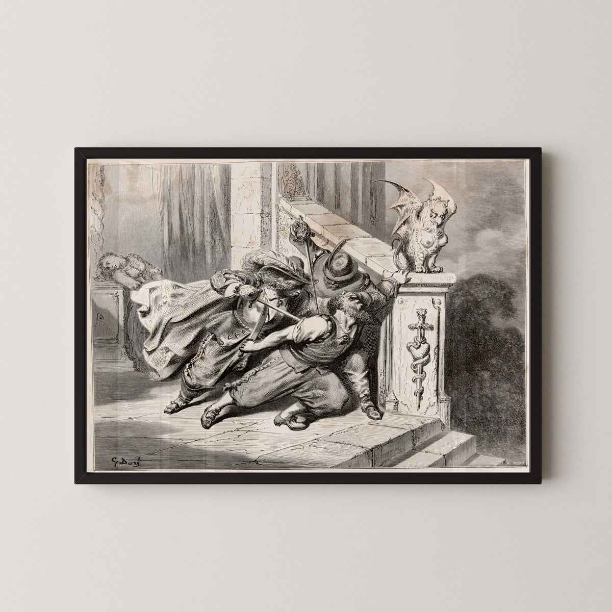 Gustave Doré — Bluebeard: The Death of Bluebeard | Fairy Tale Illustration Print - 9ArtPrints
