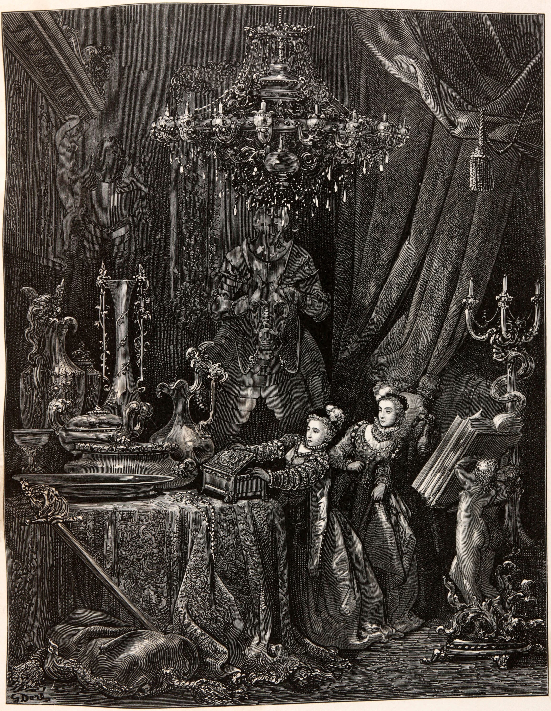 Gustave Doré — Bluebeard: The Wife Shows Her Friends the Treasures | Fairy Tale Illustration Print - 9ArtPrints
