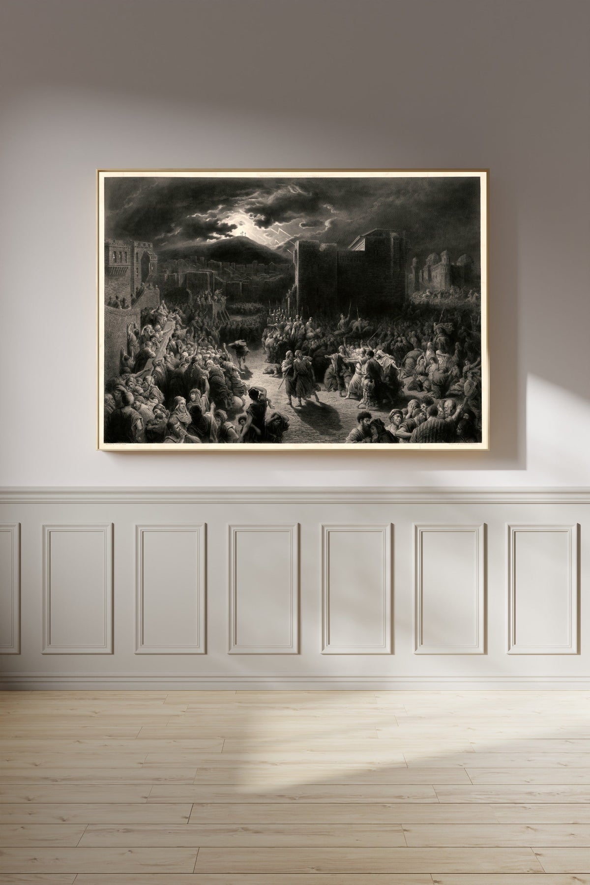 Gustave Doré — Crucifixion Scene in a Storm-lit Town | Fine Art Print - 9ArtPrints
