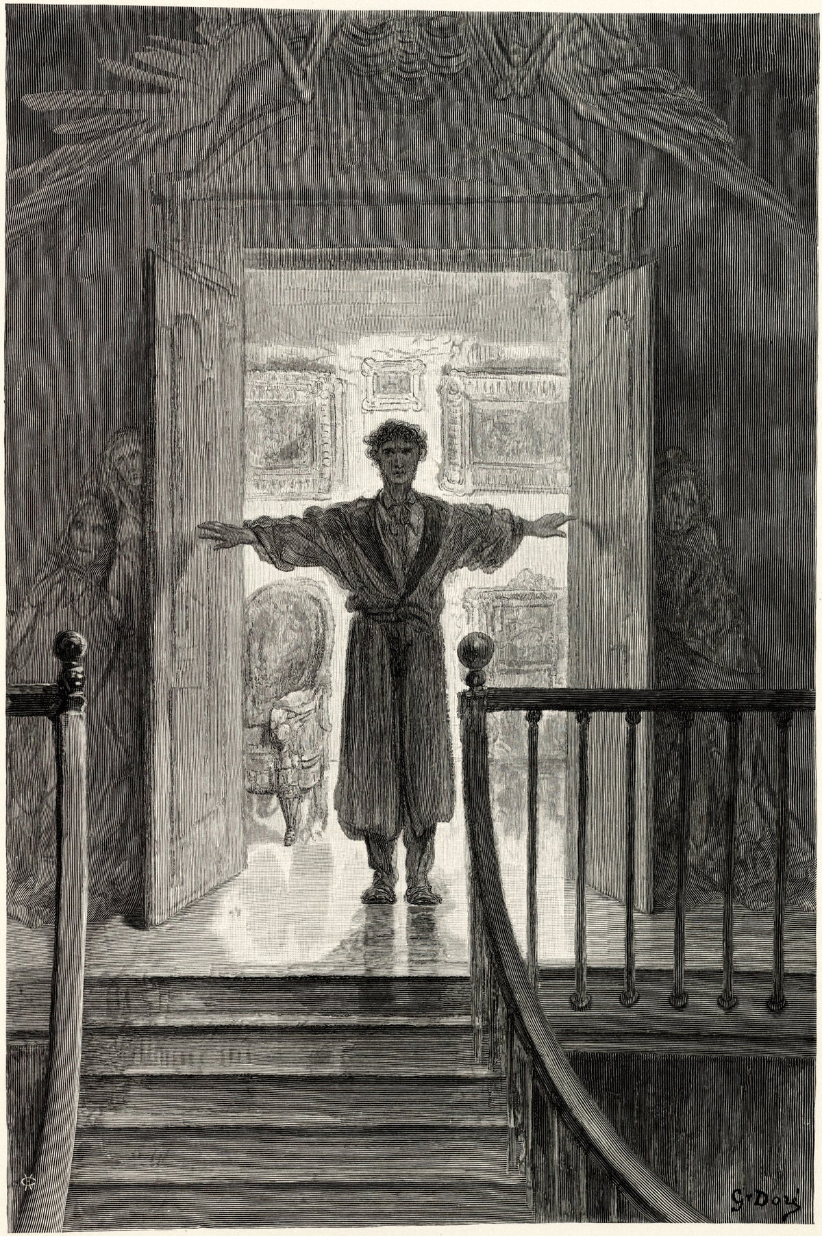 Gustave Doré — Darkness there, and nothing more | Gothic Illustration Print - 9ArtPrints