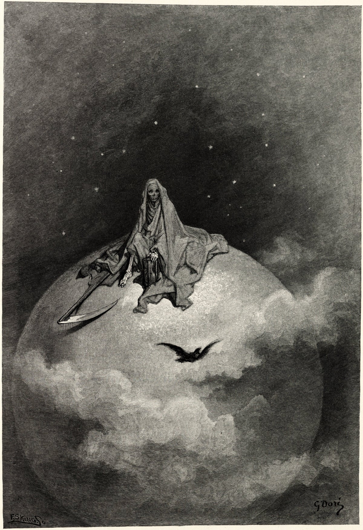 Gustave Doré — Dreaming dreams no mortal ever dared to dream before | Gothic Illustration Print - 9ArtPrints
