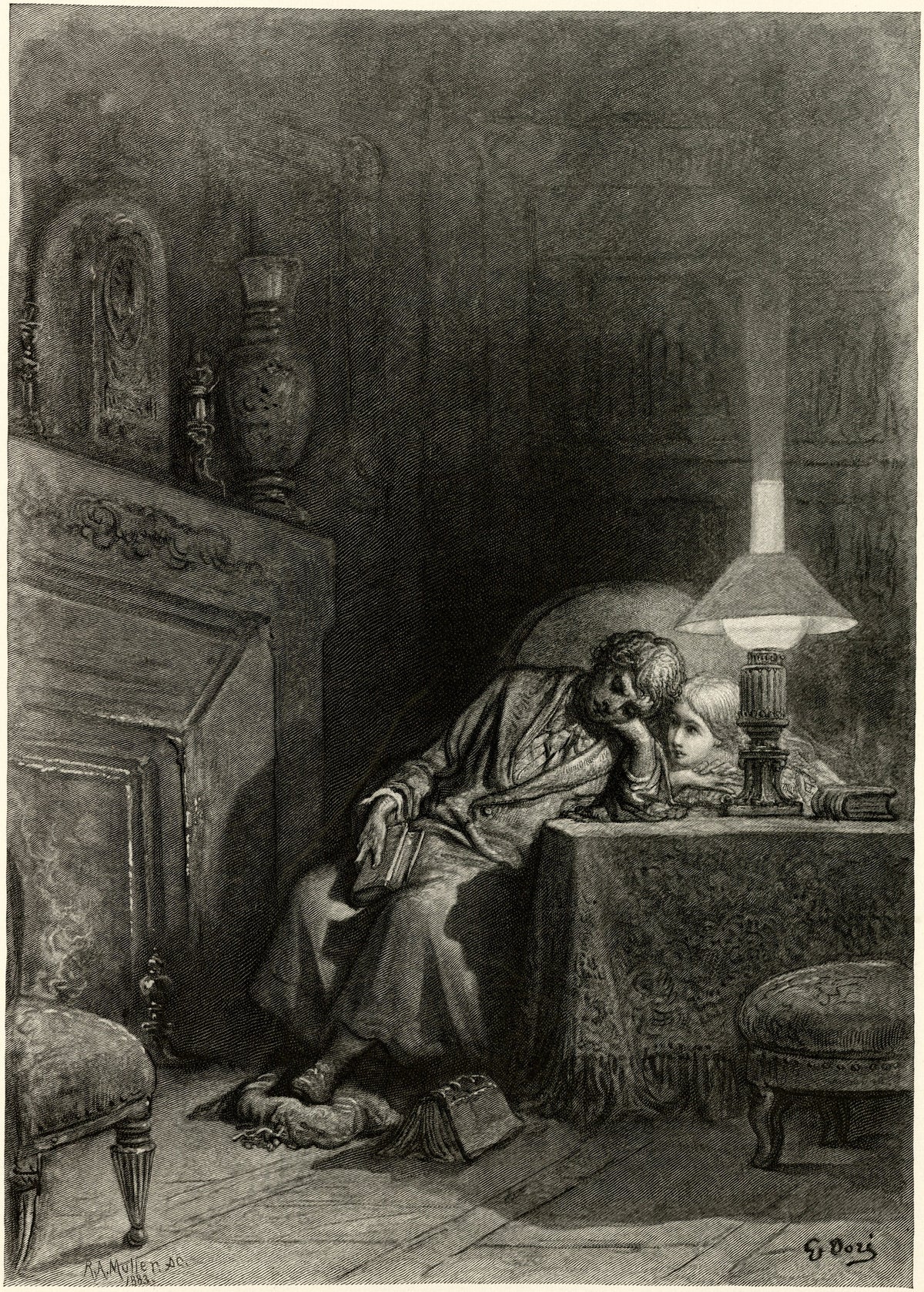 Gustave Doré — Once upon a midnight dreary | Gothic Illustration Print - 9ArtPrints