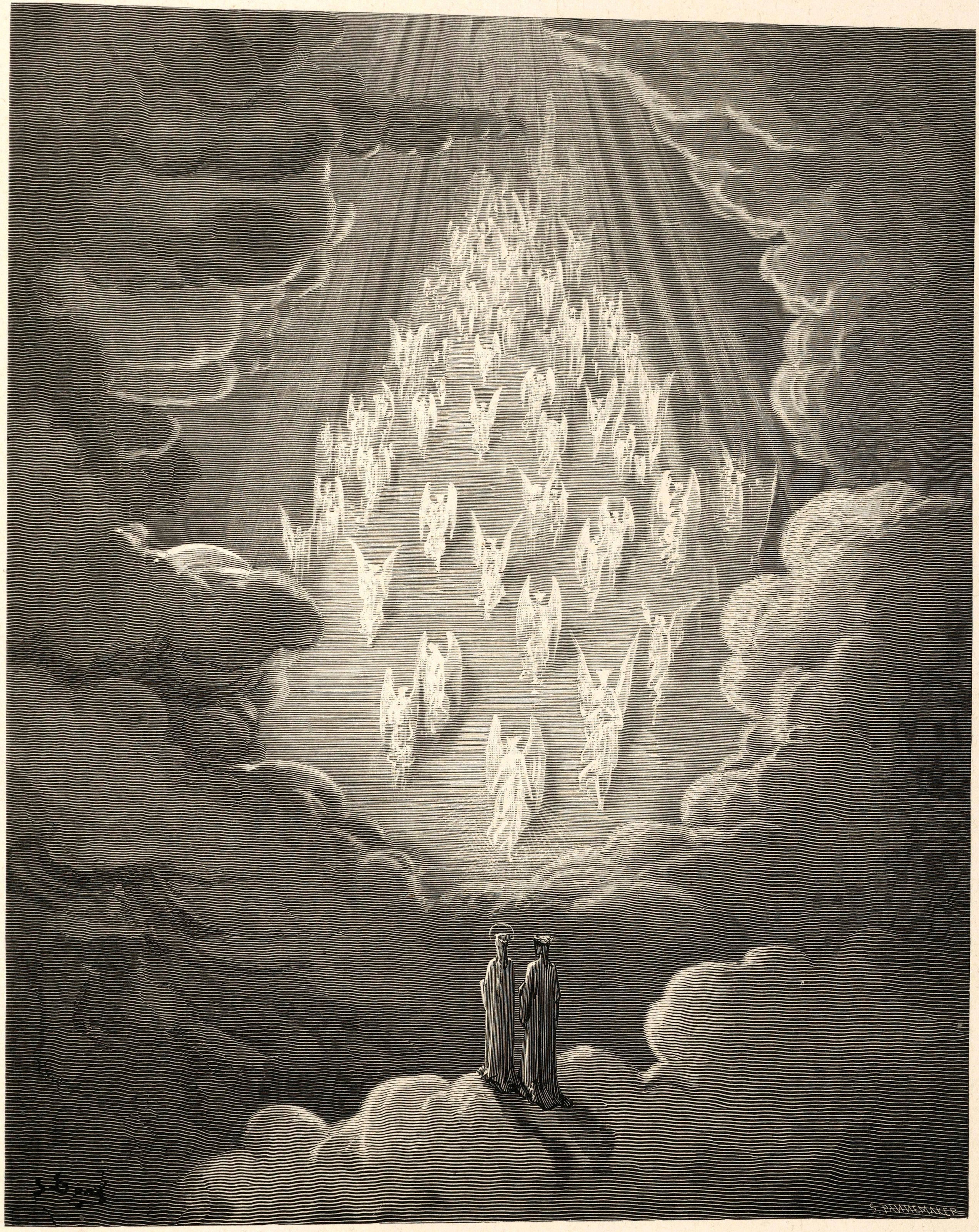 Gustave Doré — Paradiso, Canto XXI: The Golden Ladder | Dante Illustration Print - 9ArtPrints