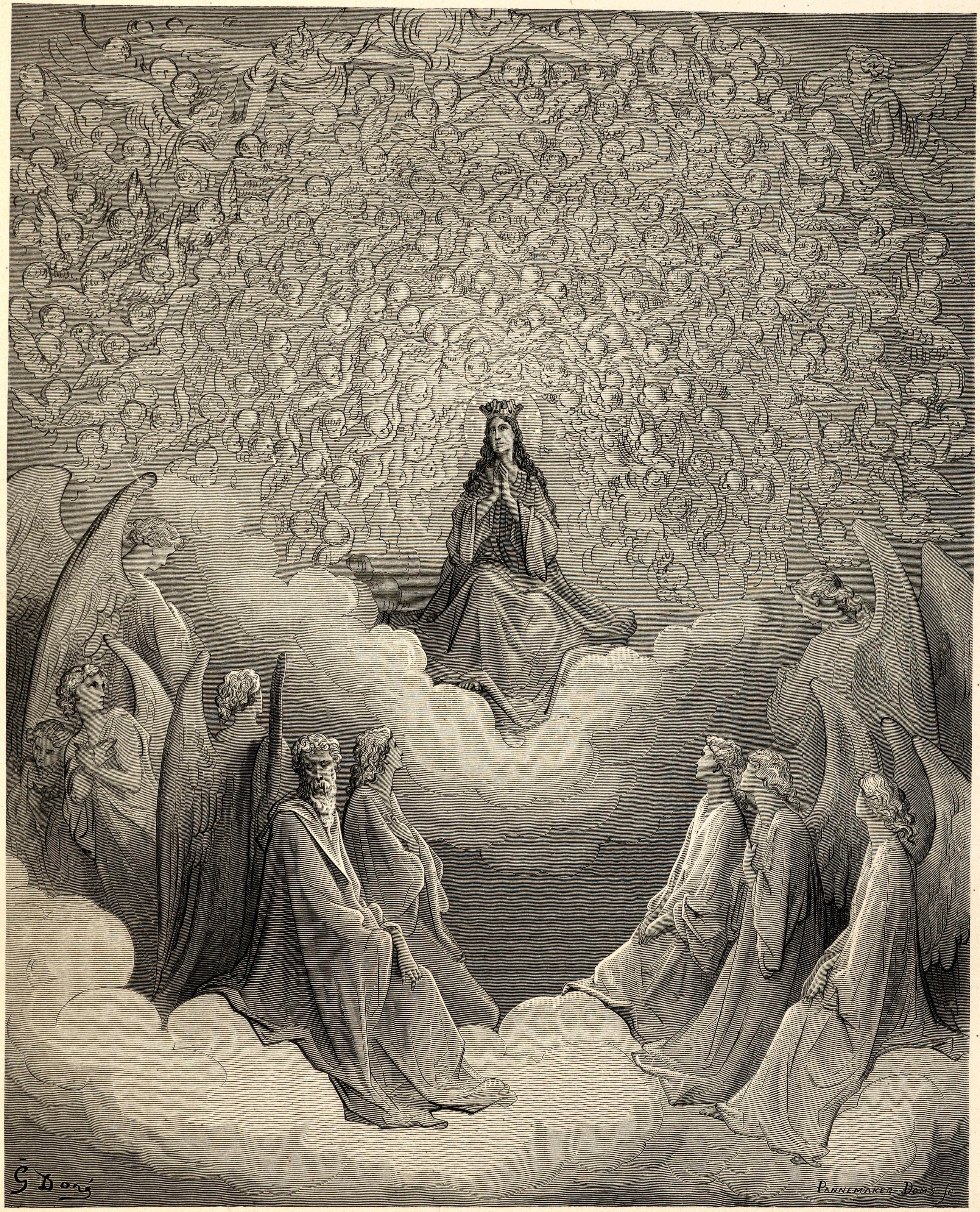 Gustave Doré — Paradiso, Canto XXXI: Beatrice Enthroned in the Rose | Dante Illustration Print - 9ArtPrints