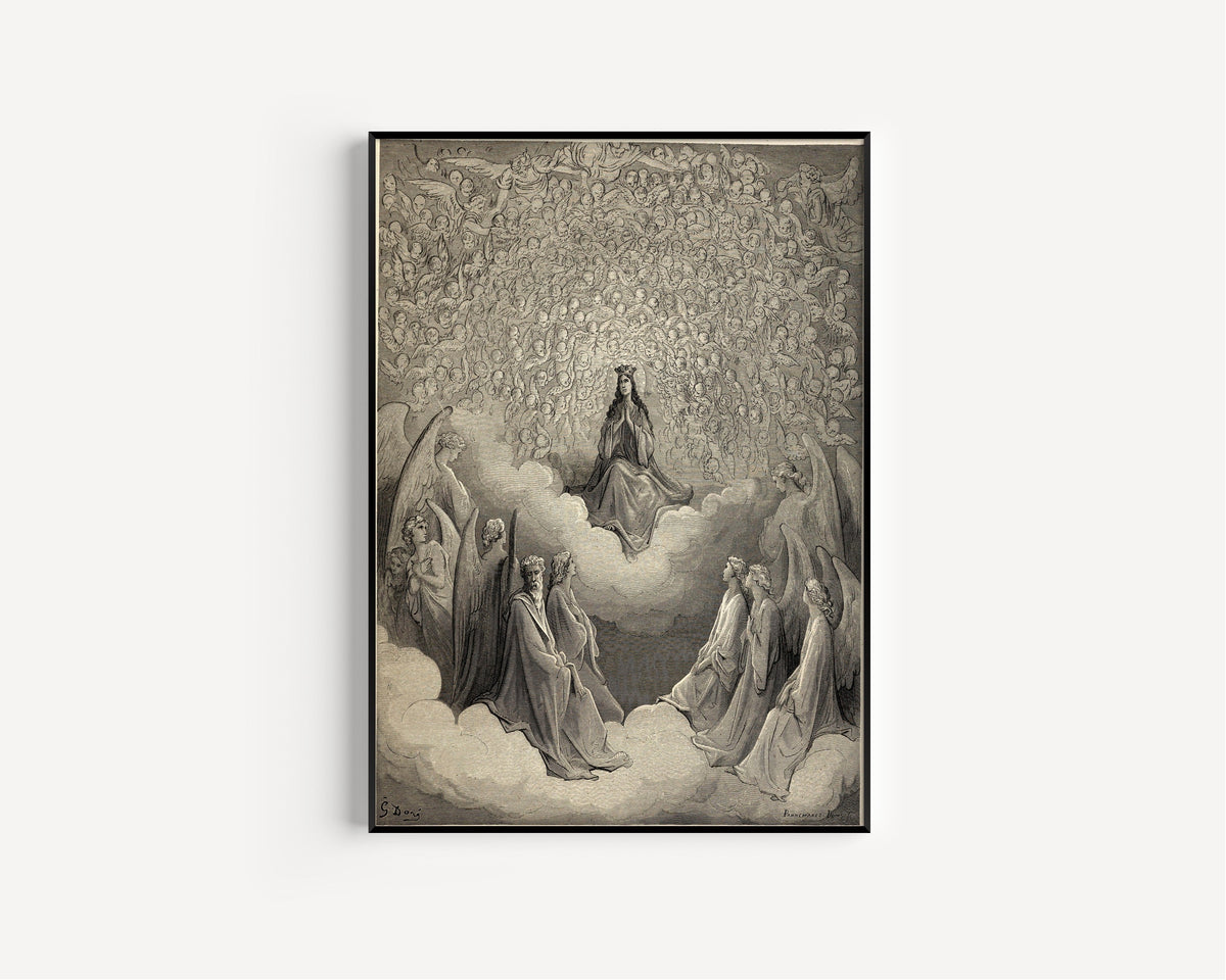 Gustave Doré — Paradiso, Canto XXXI: Beatrice Enthroned in the Rose | Dante Illustration Print - 9ArtPrints