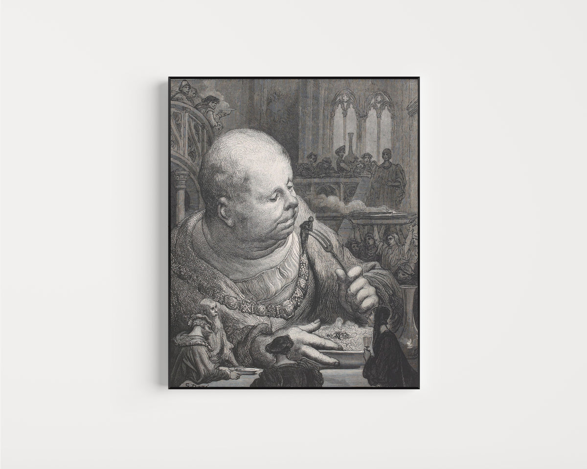 Gustave Doré — Pilgrims Eaten in a Salad | Wood Engraving Print