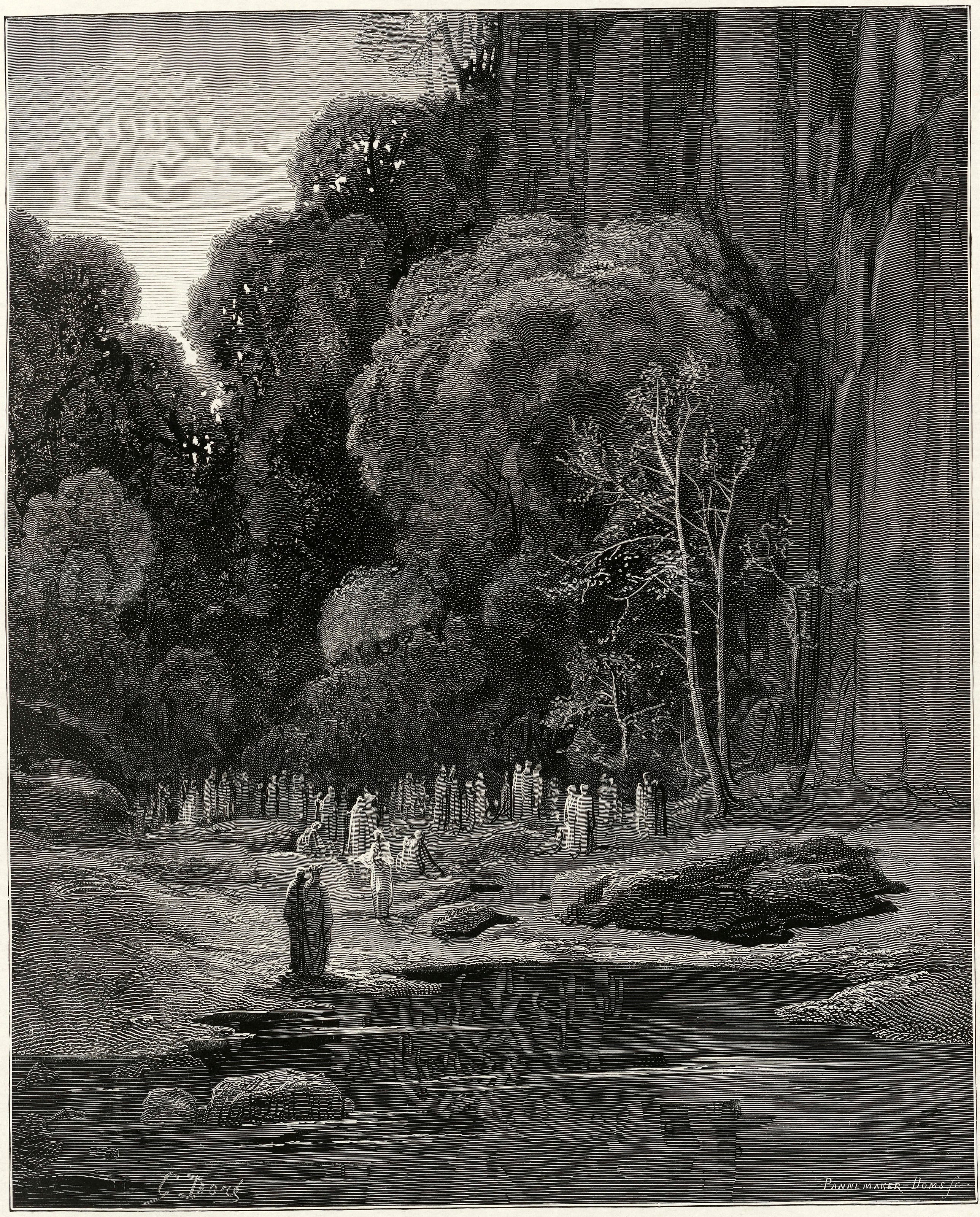 Gustave Doré — Purgatorio, Canto V: The Souls Who Throng Around Us | Dante Illustration Print - 9ArtPrints