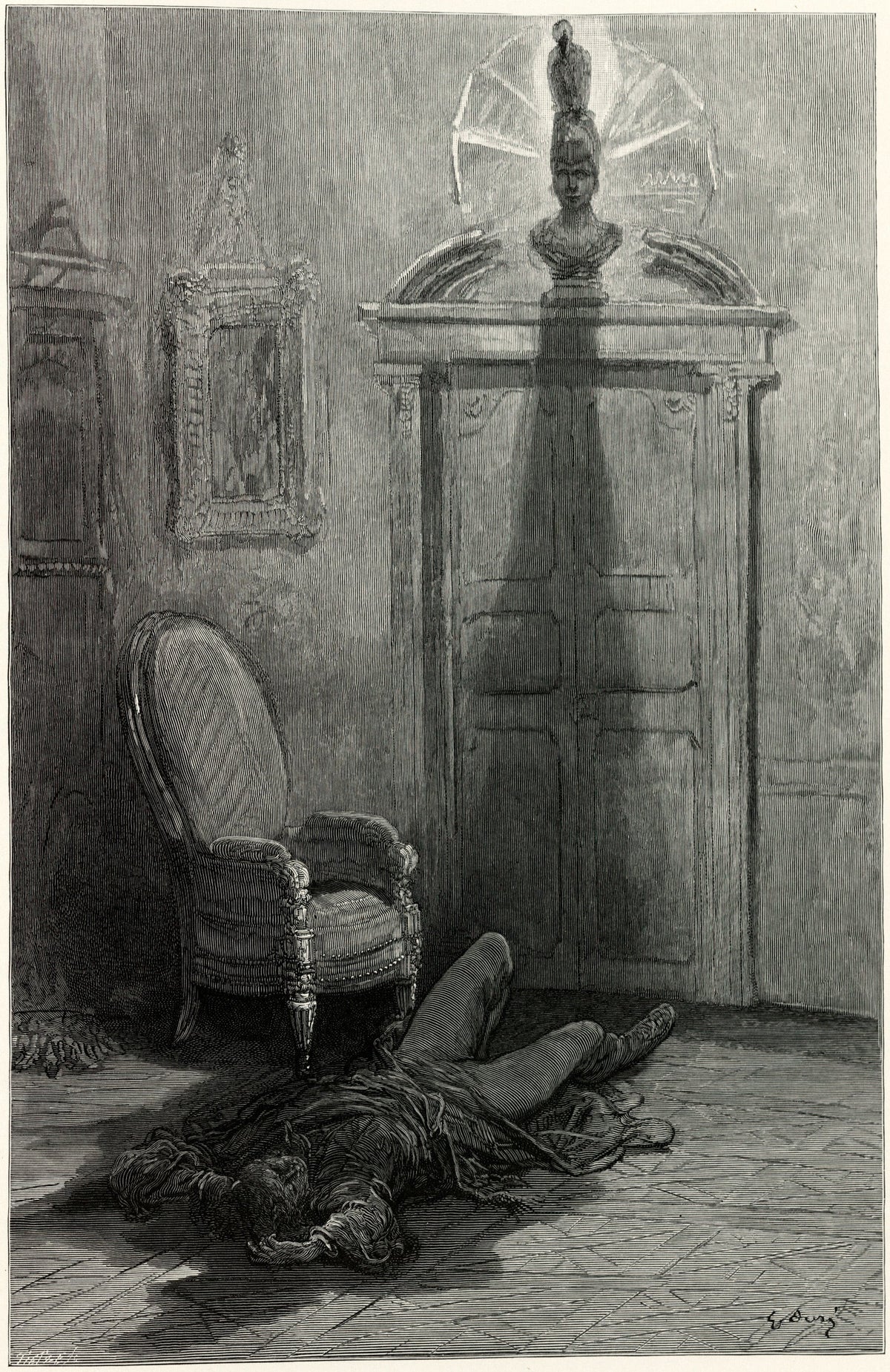 Gustave Doré — Shall be lifted — nevermore! | Gothic Illustration Print - 9ArtPrints