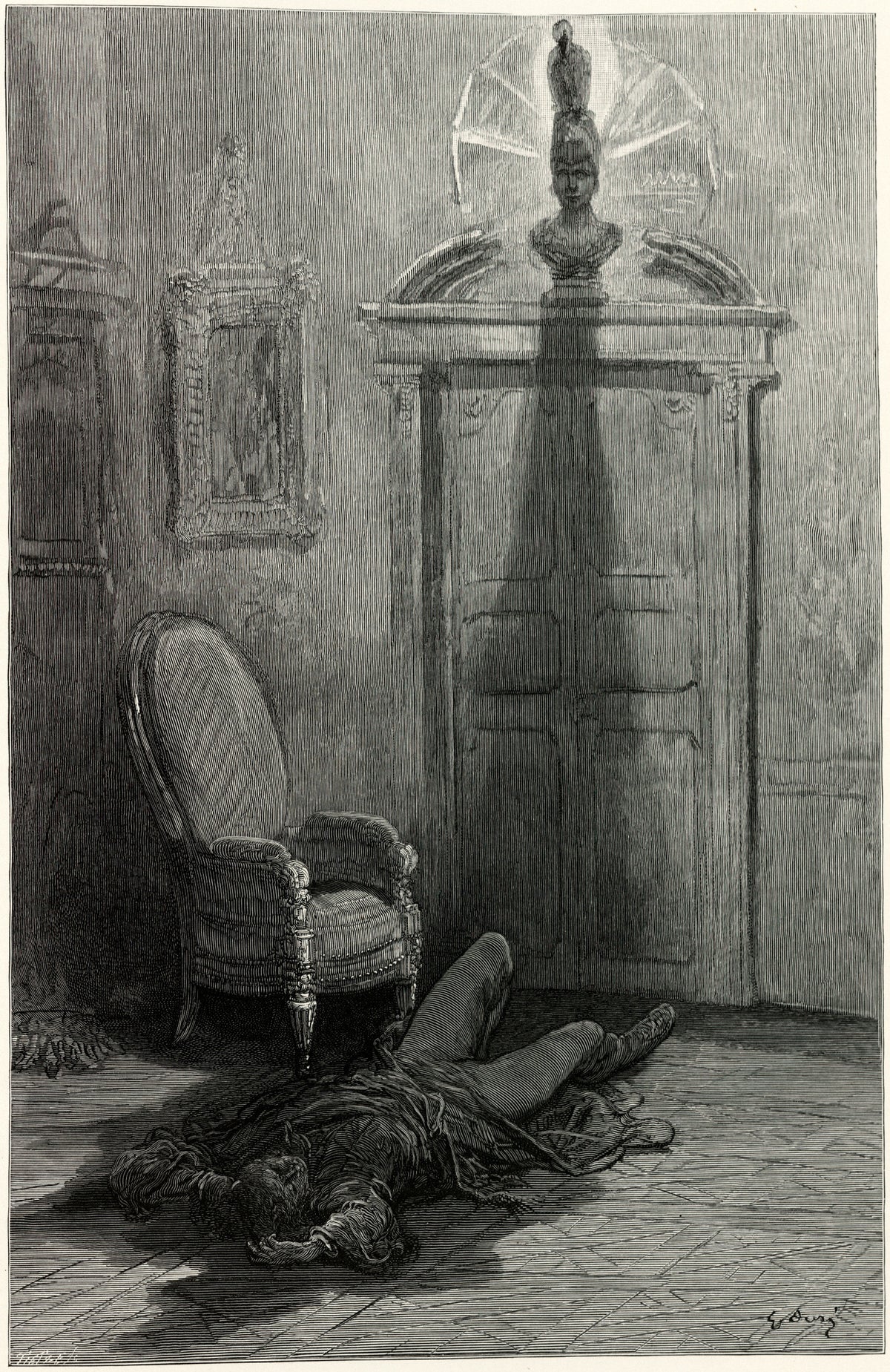 Gustave Doré — Shall be lifted — nevermore! | Gothic Illustration Print - 9ArtPrints