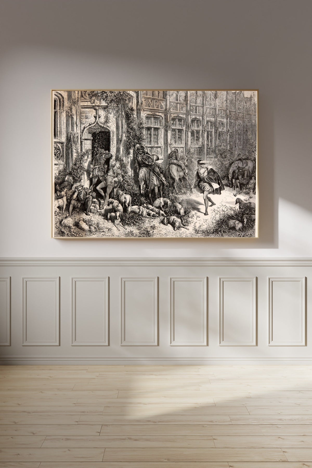 Gustave Doré — Sleeping Beauty: The Prince Arrives at the Castle | Fairy Tale Illustration Print - 9ArtPrints