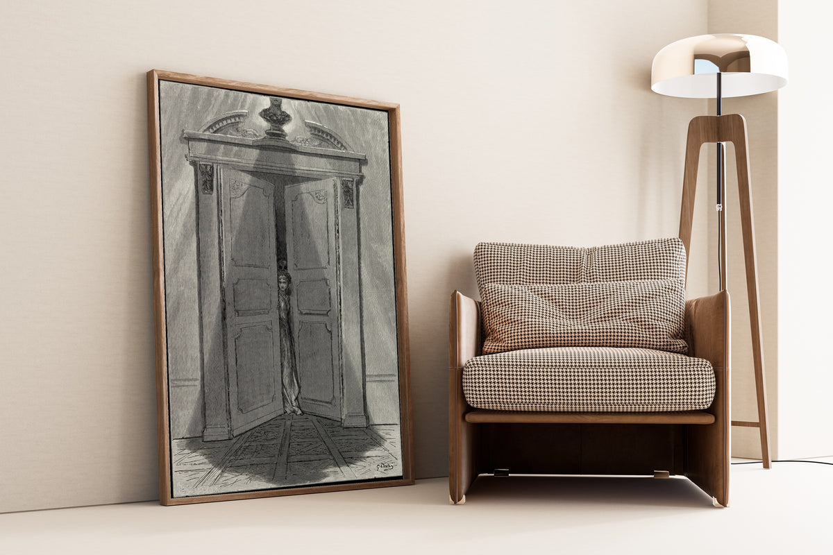 Gustave Doré — Some late visiter entreating entrance at my chamber door | Gothic Illustration Print - 9ArtPrints
