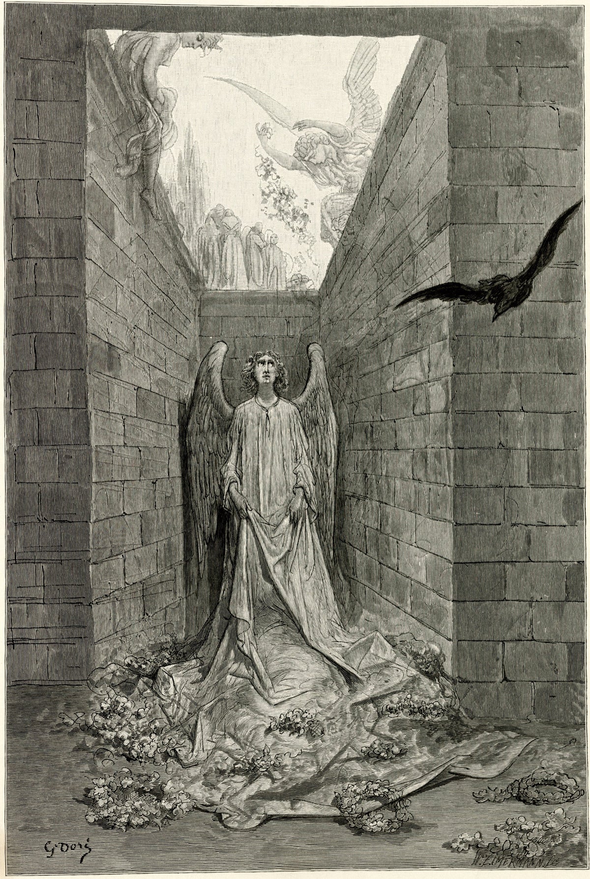 Gustave Doré — Sorrow for the lost Lenore | Gothic Illustration Print - 9ArtPrints