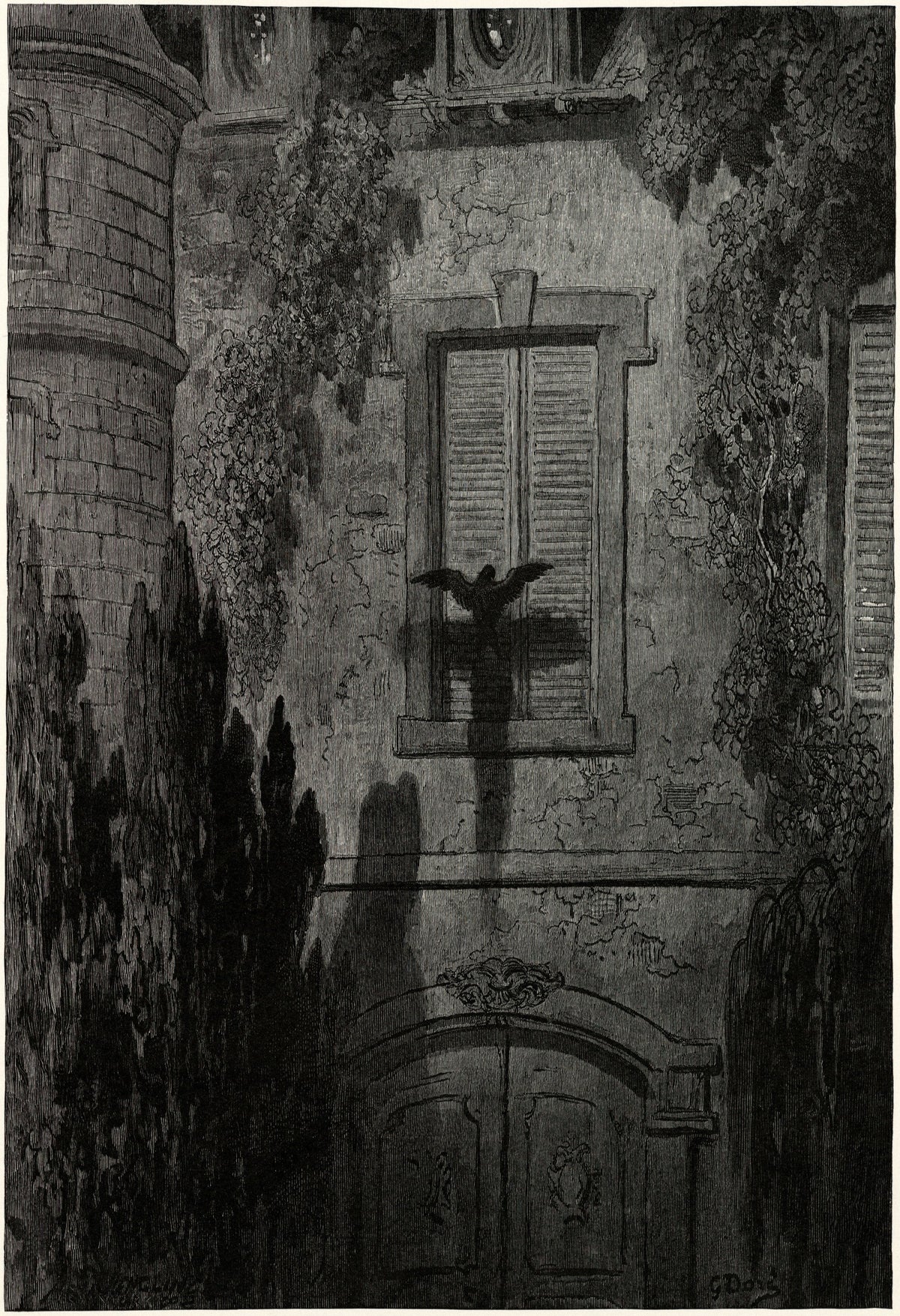 Gustave Doré — Surely that is something at my window lattice | Gothic Illustration Print - 9ArtPrints