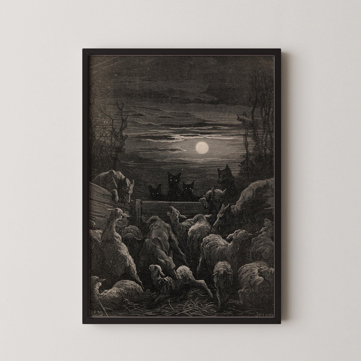 Gustave Doré — The Wolves and the Sheep | Fable Illustration Print