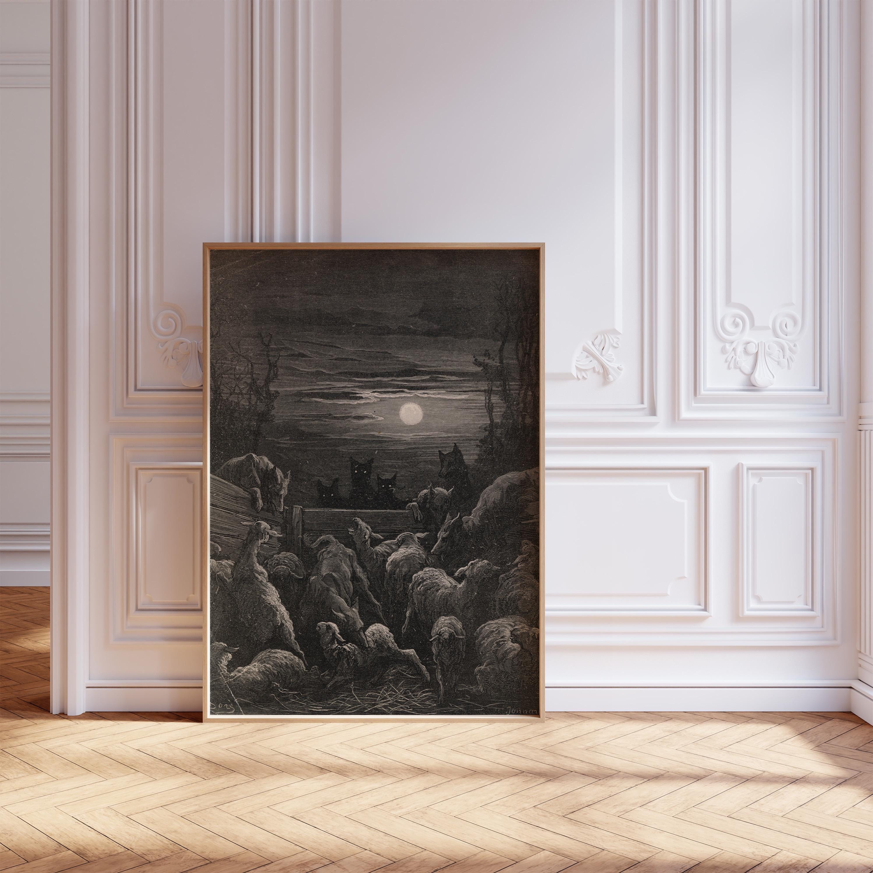 Gustave Doré — The Wolves and the Sheep | Fable Illustration Print - 9ArtPrints