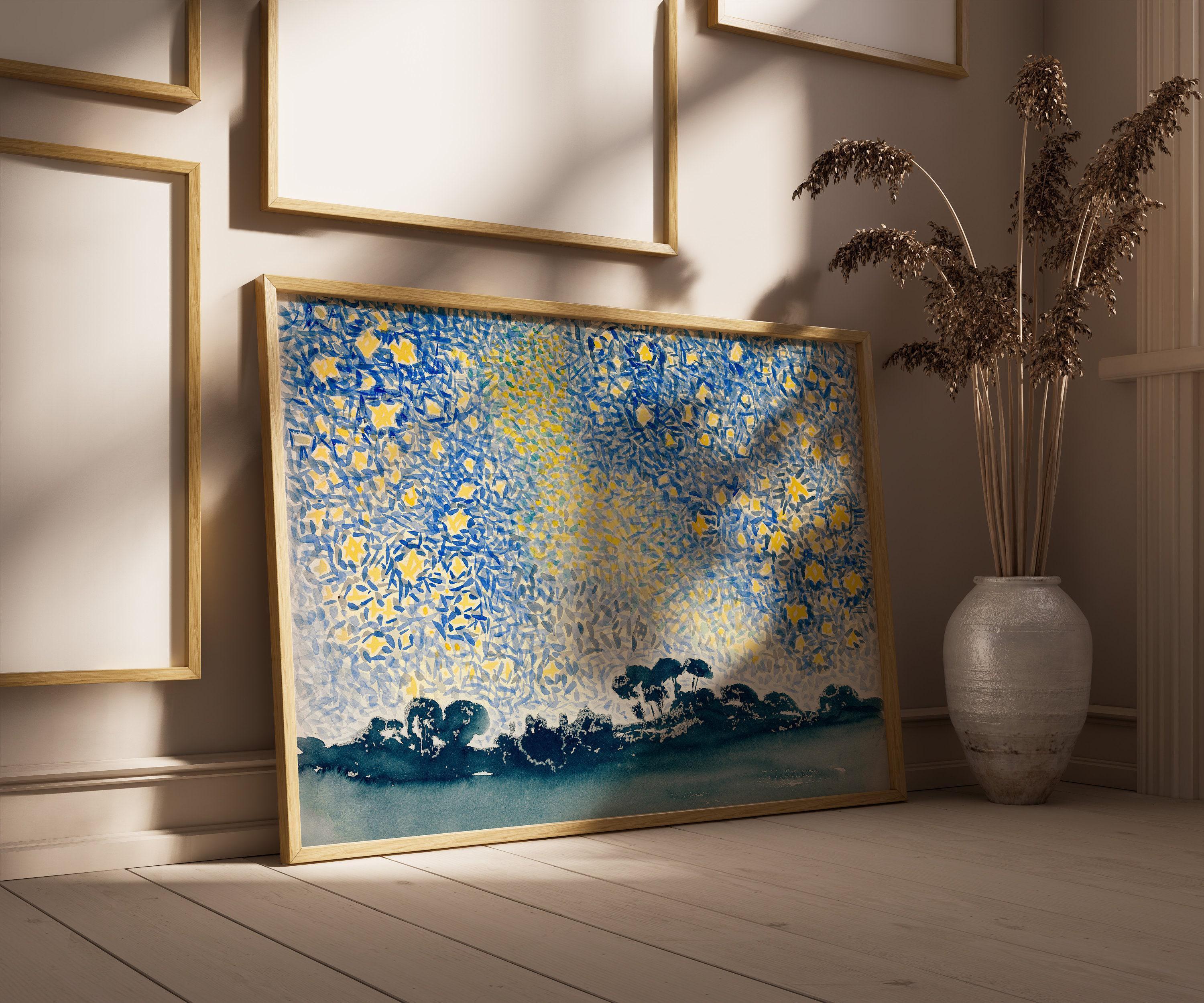 Henri - Edmond Cross - Landscape with Starry Sky | Famous Impressionist Art (available handframed or unframed) - 9ArtPrints