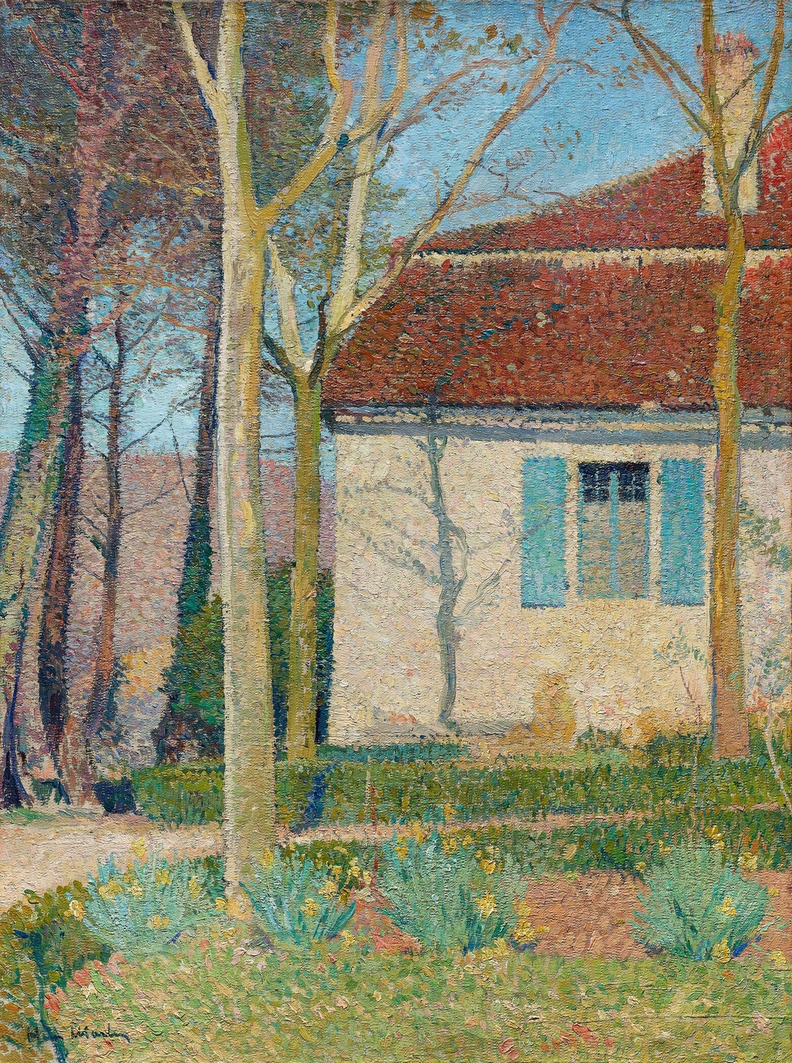 Henri Martin — Corner of a House | Pointillist Landscape Print - 9ArtPrints