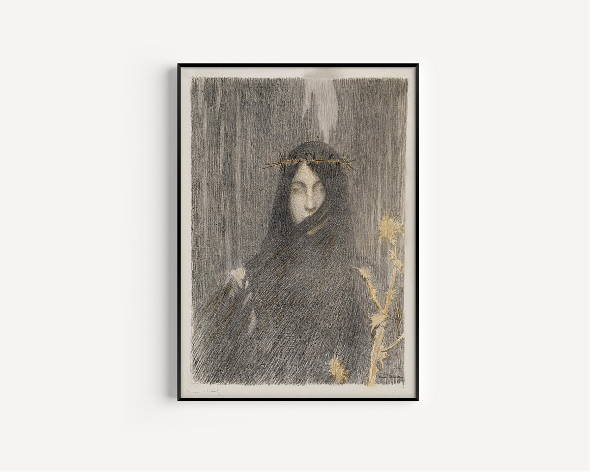Henri Martin - Head of a Woman | Famous Vintage Impression Surreal Art (available handframed or unframed) - 9ArtPrints