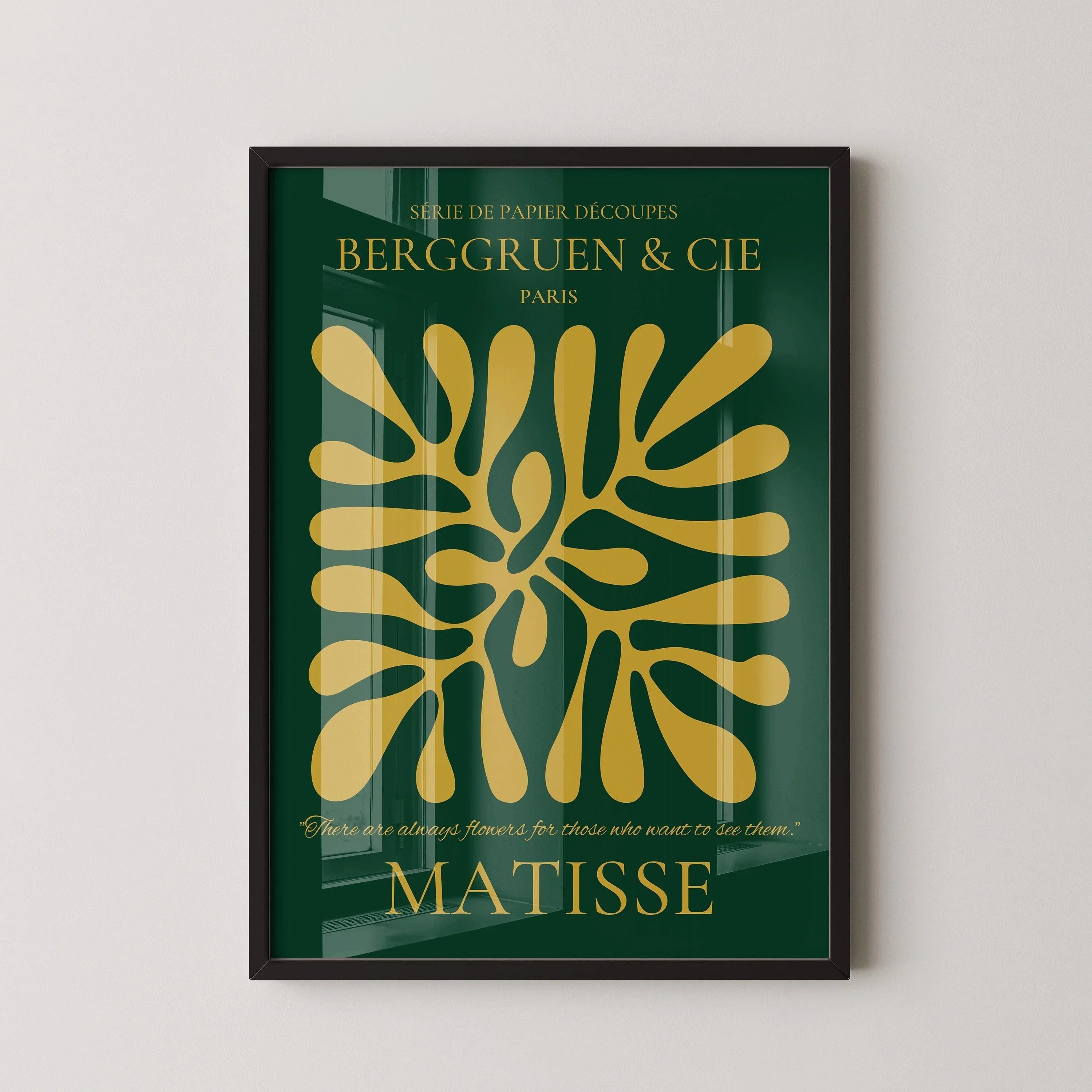 Henri Matisse - Forest Green Gold Emerald Leaf Poster | Papier Decoupes Exhibition Museum Poster