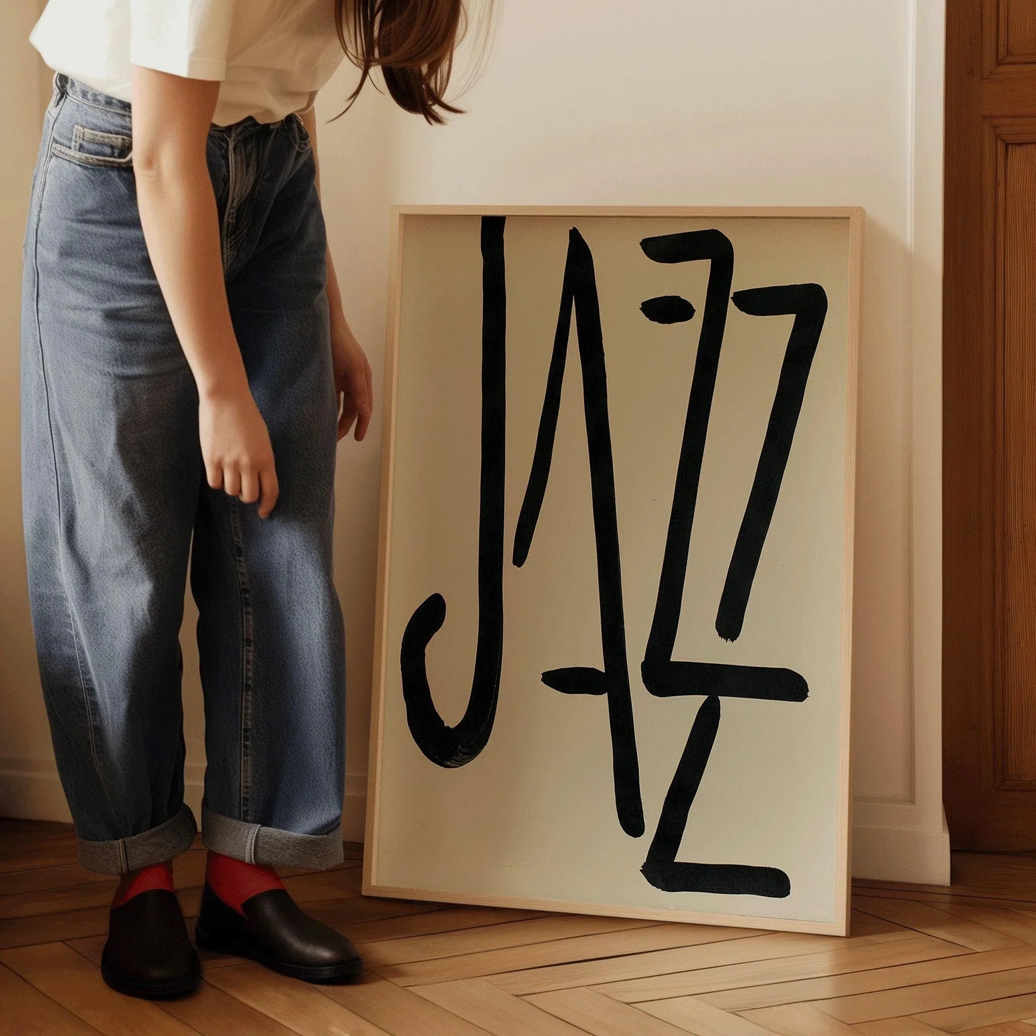 Henri Matisse - JAZZ | Vintage Mid - Century Modern Black and White Typography Poster