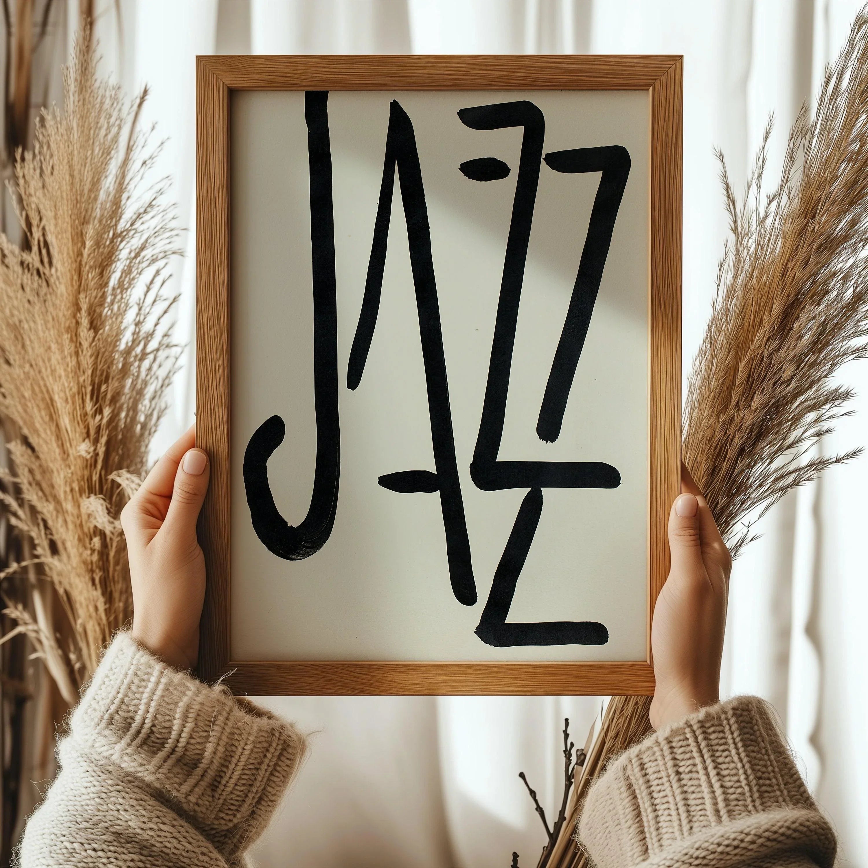 Henri Matisse - JAZZ | Vintage Mid - Century Modern Black and White Typography Poster