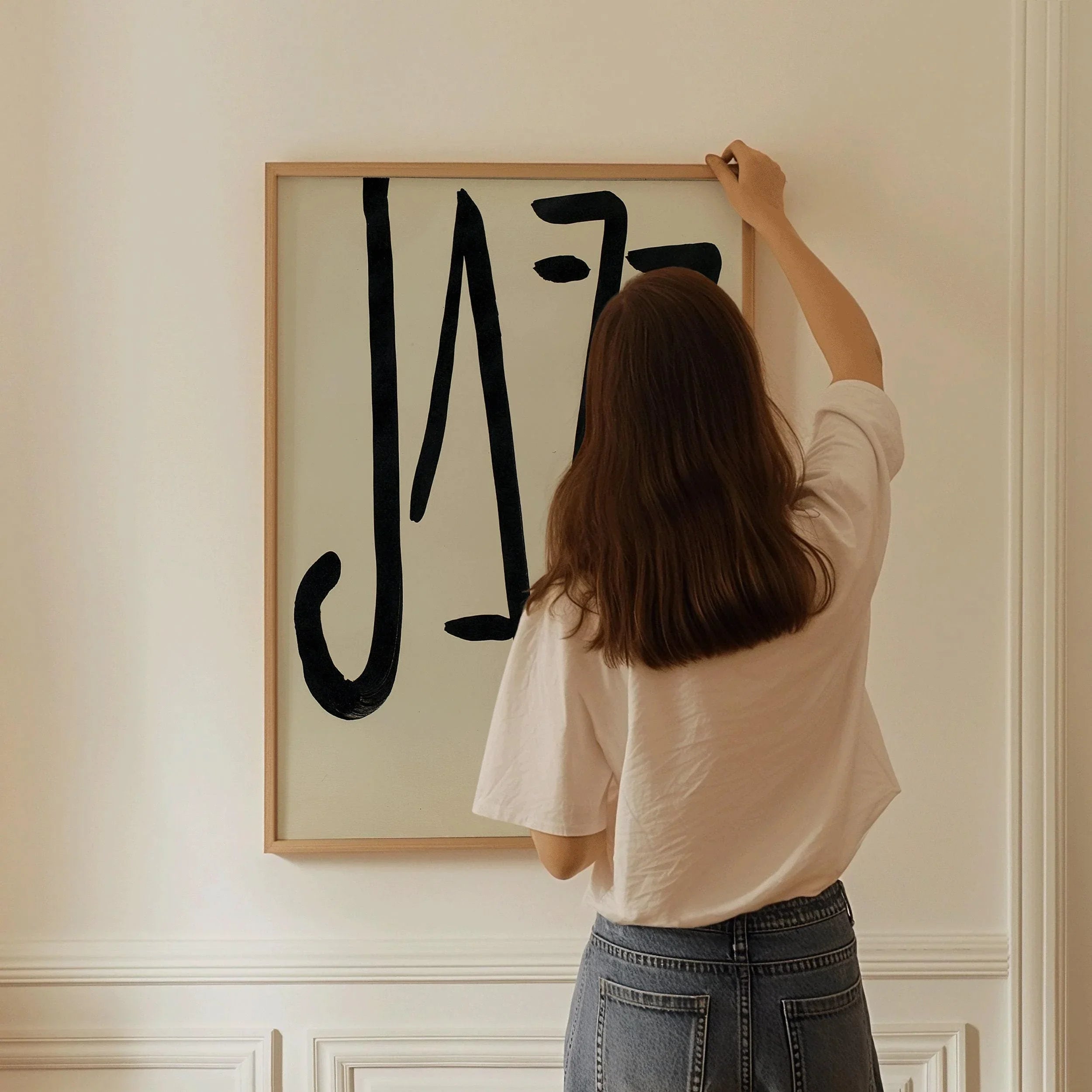Henri Matisse - JAZZ | Vintage Mid - Century Modern Black and White Typography Poster