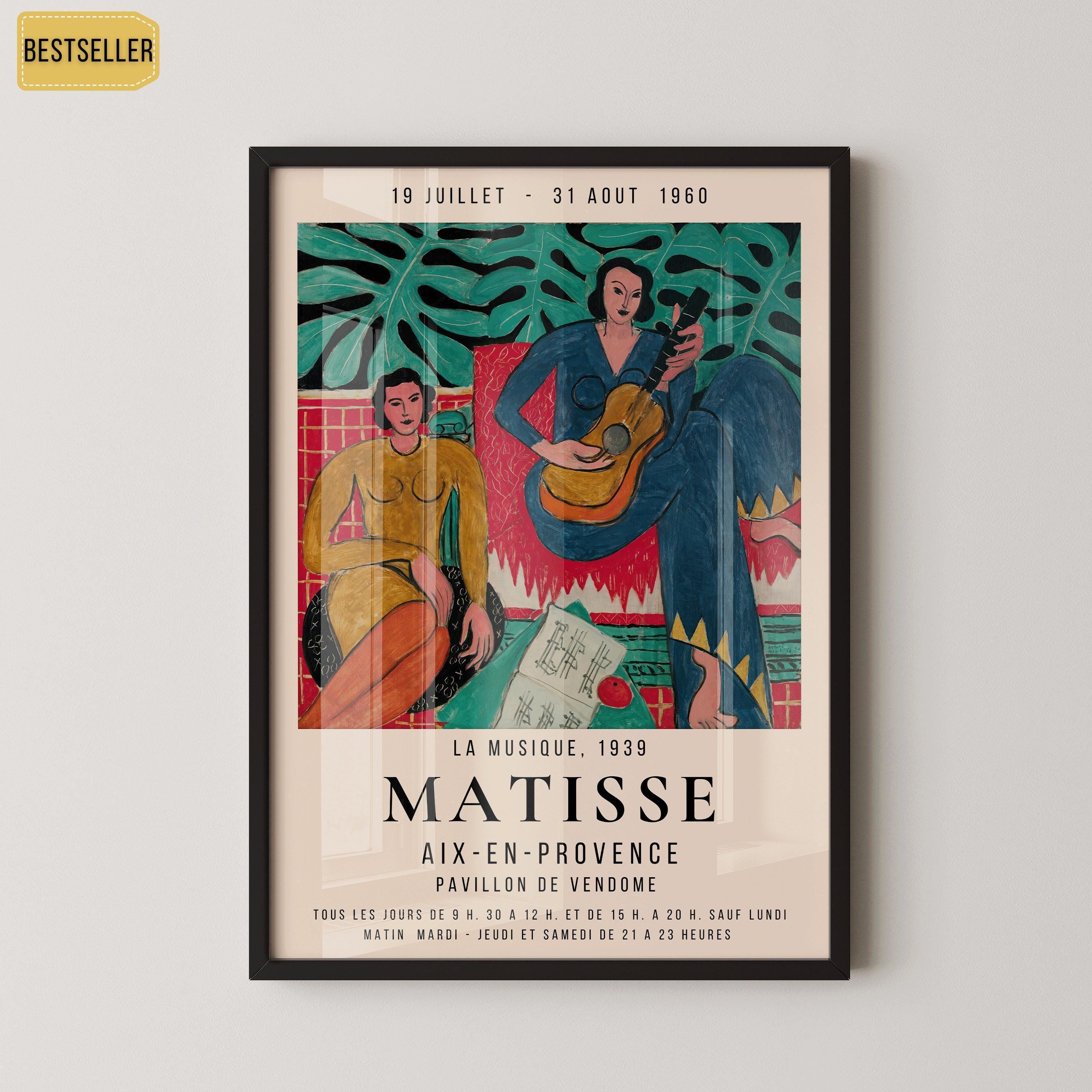 Henri Matisse - La Musique | Famous Painting Exhibition Poster (available handframed or unframed) - 9ArtPrints